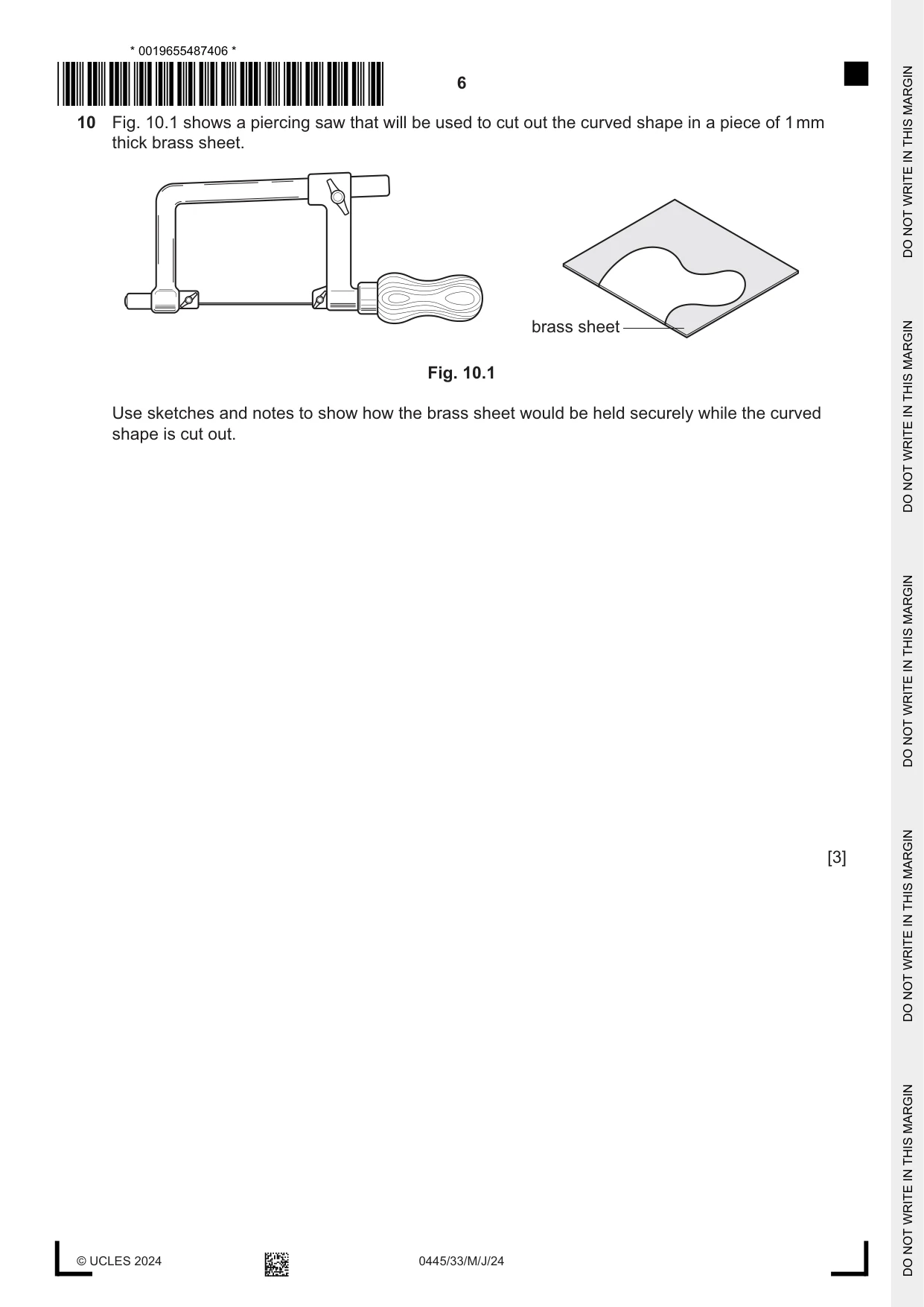 Cambridge IGCSE Design and Technology 0445 2024 May/June Paper 3 · Variant 3 question paper, page 6 of 24