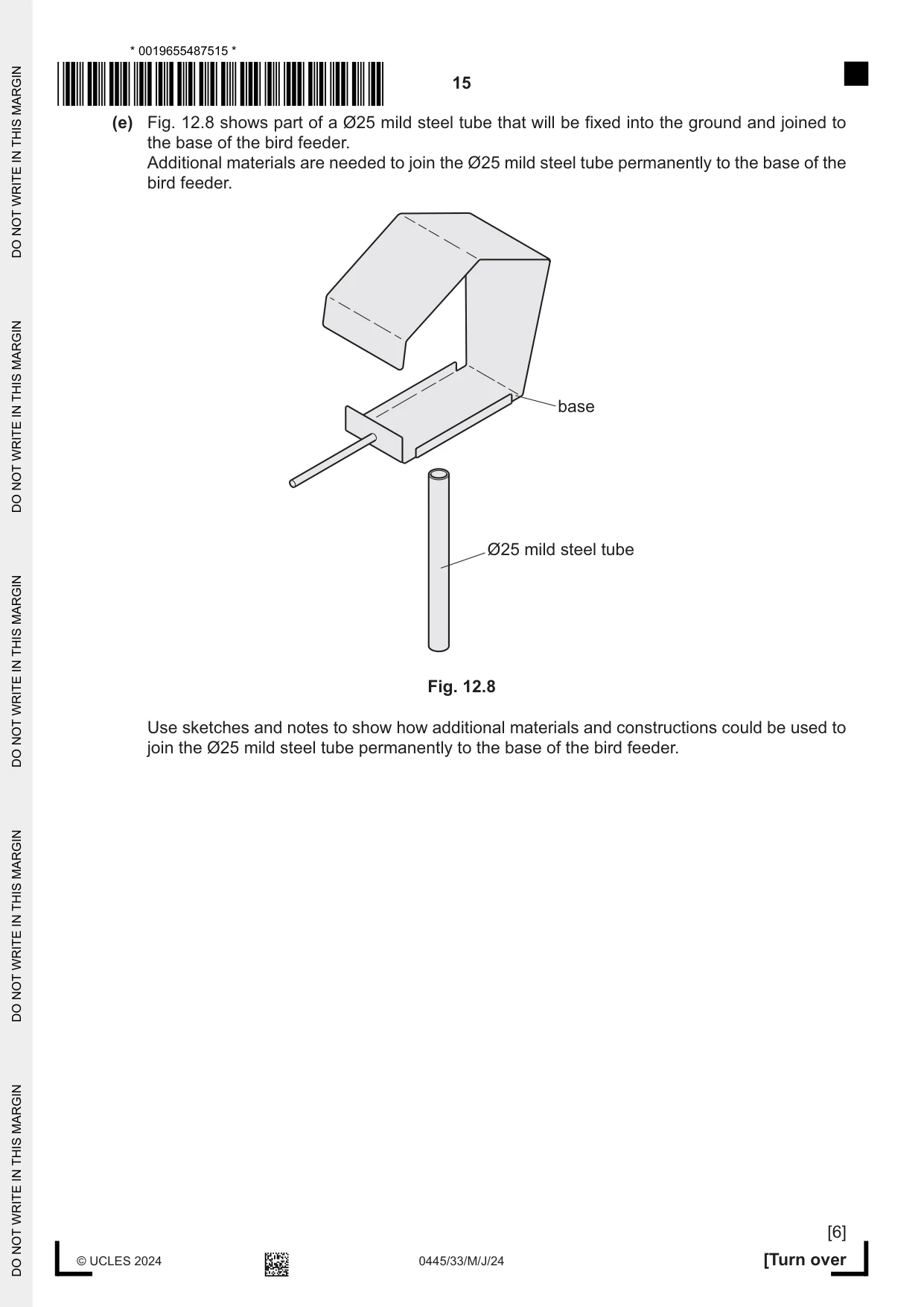 Cambridge IGCSE Design and Technology 0445 2024 May/June Paper 3 · Variant 3 question paper, page 15 of 24