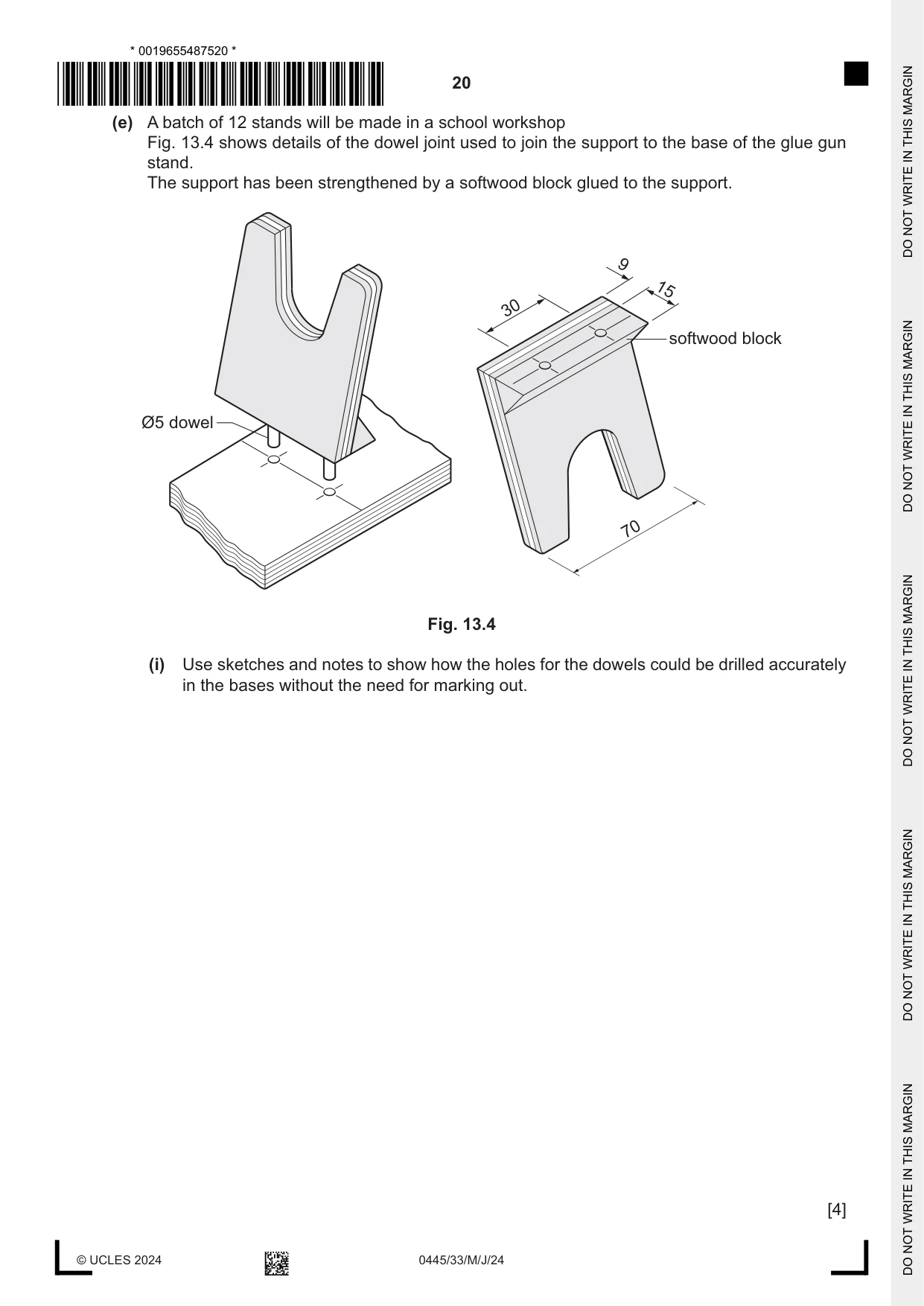 Cambridge IGCSE Design and Technology 0445 2024 May/June Paper 3 · Variant 3 question paper, page 20 of 24