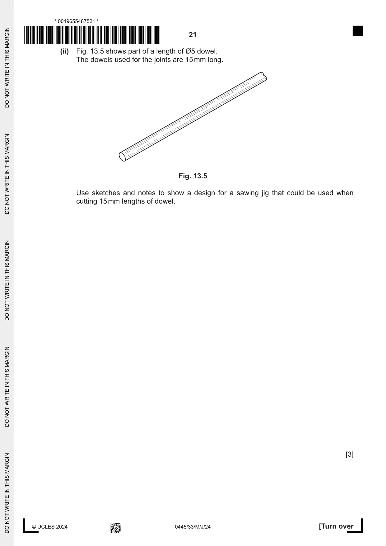 Cambridge IGCSE Design and Technology 0445 2024 May/June Paper 3 · Variant 3 question paper, page 21 of 24
