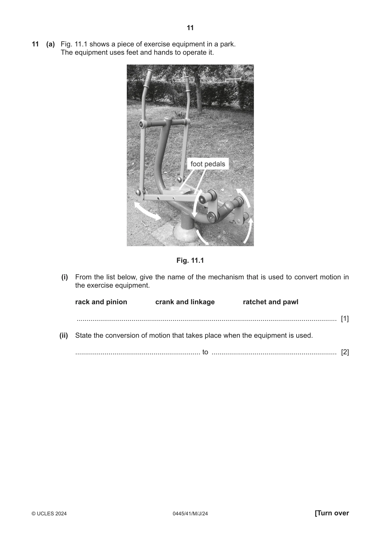 Cambridge IGCSE Design and Technology 0445 2024 May/June Paper 4 · Variant 1 question paper, page 11 of 20