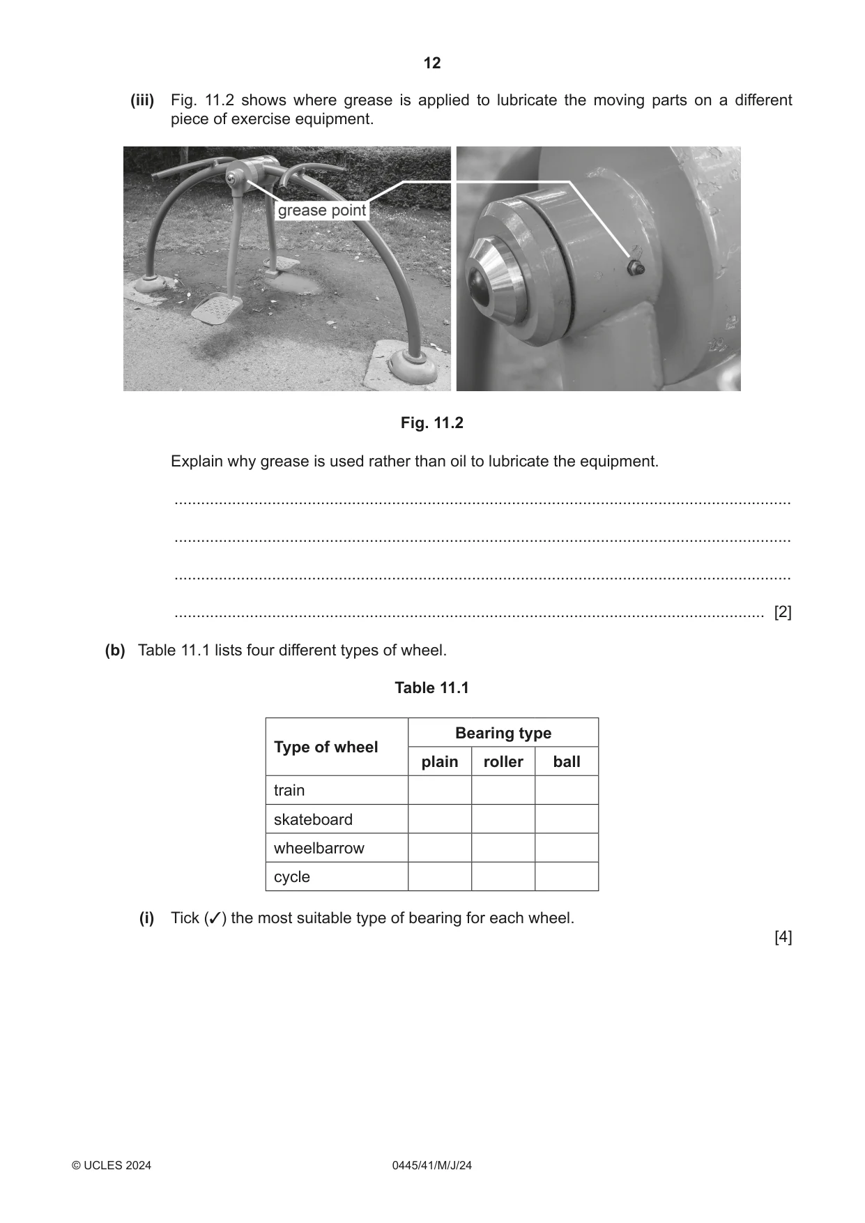 Cambridge IGCSE Design and Technology 0445 2024 May/June Paper 4 · Variant 1 question paper, page 12 of 20