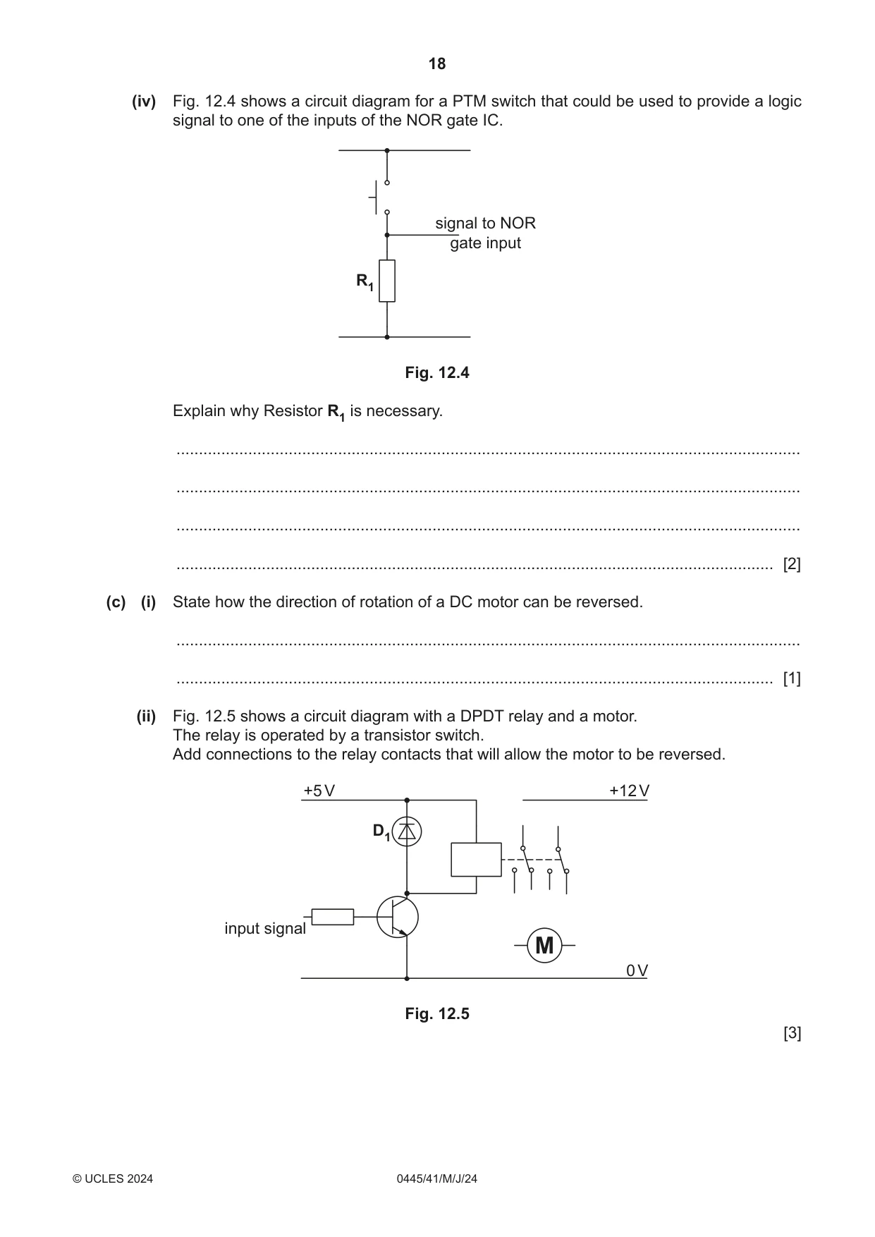 Cambridge IGCSE Design and Technology 0445 2024 May/June Paper 4 · Variant 1 question paper, page 18 of 20