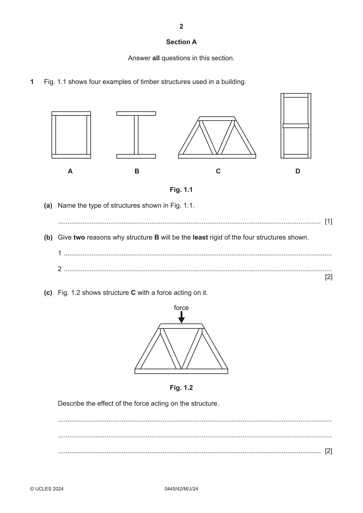 Cambridge IGCSE Design and Technology 0445 2024 May/June Paper 4 · Variant 2 question paper, page 2 of 20