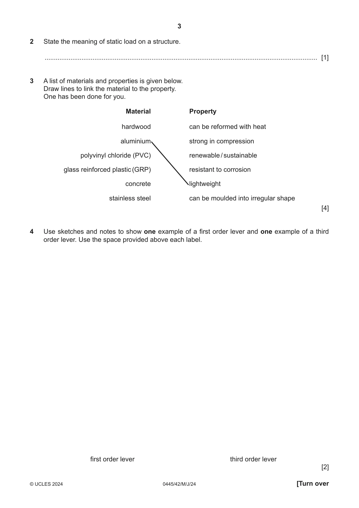 Cambridge IGCSE Design and Technology 0445 2024 May/June Paper 4 · Variant 2 question paper, page 3 of 20