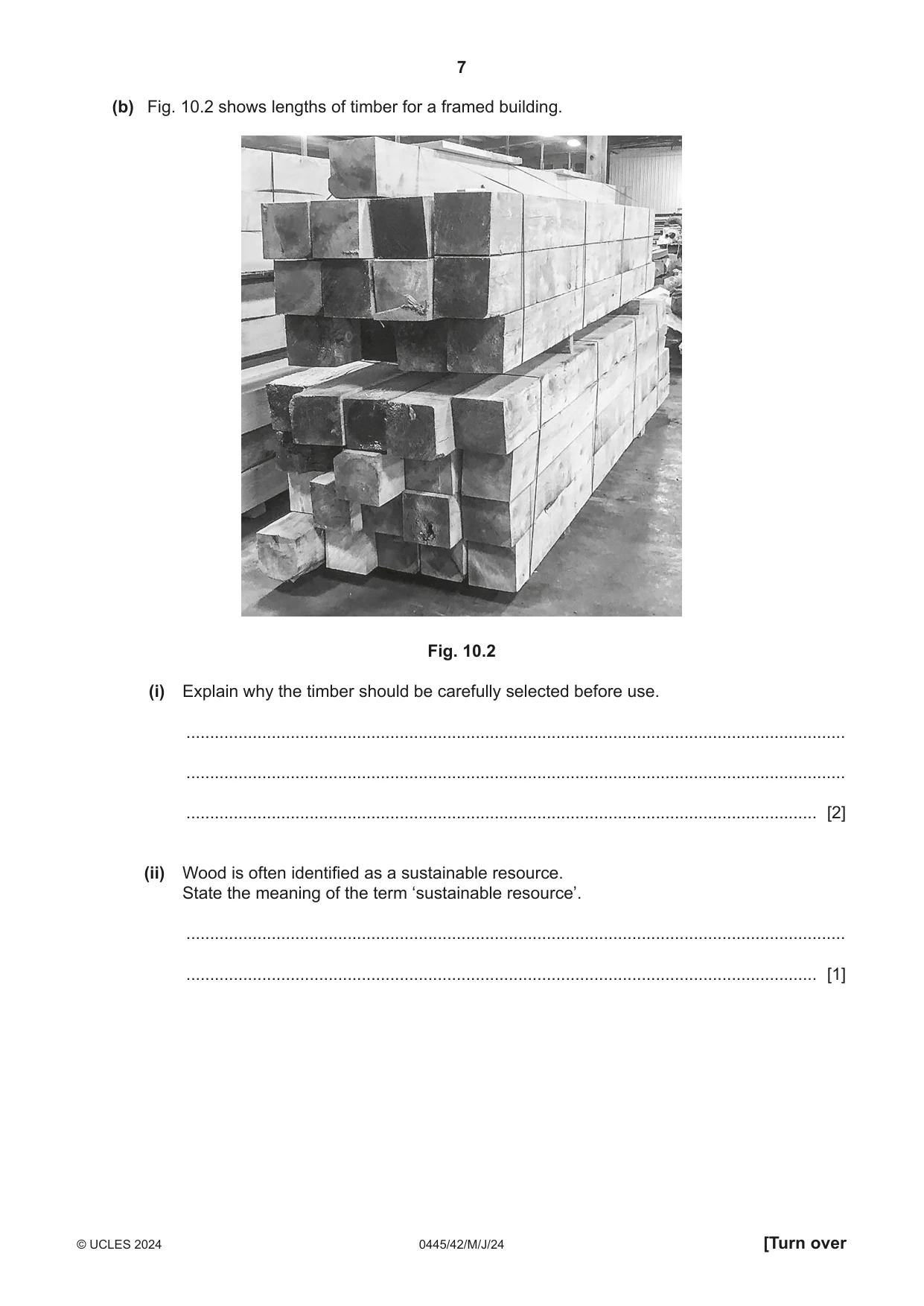Cambridge IGCSE Design and Technology 0445 2024 May/June Paper 4 · Variant 2 question paper, page 7 of 20