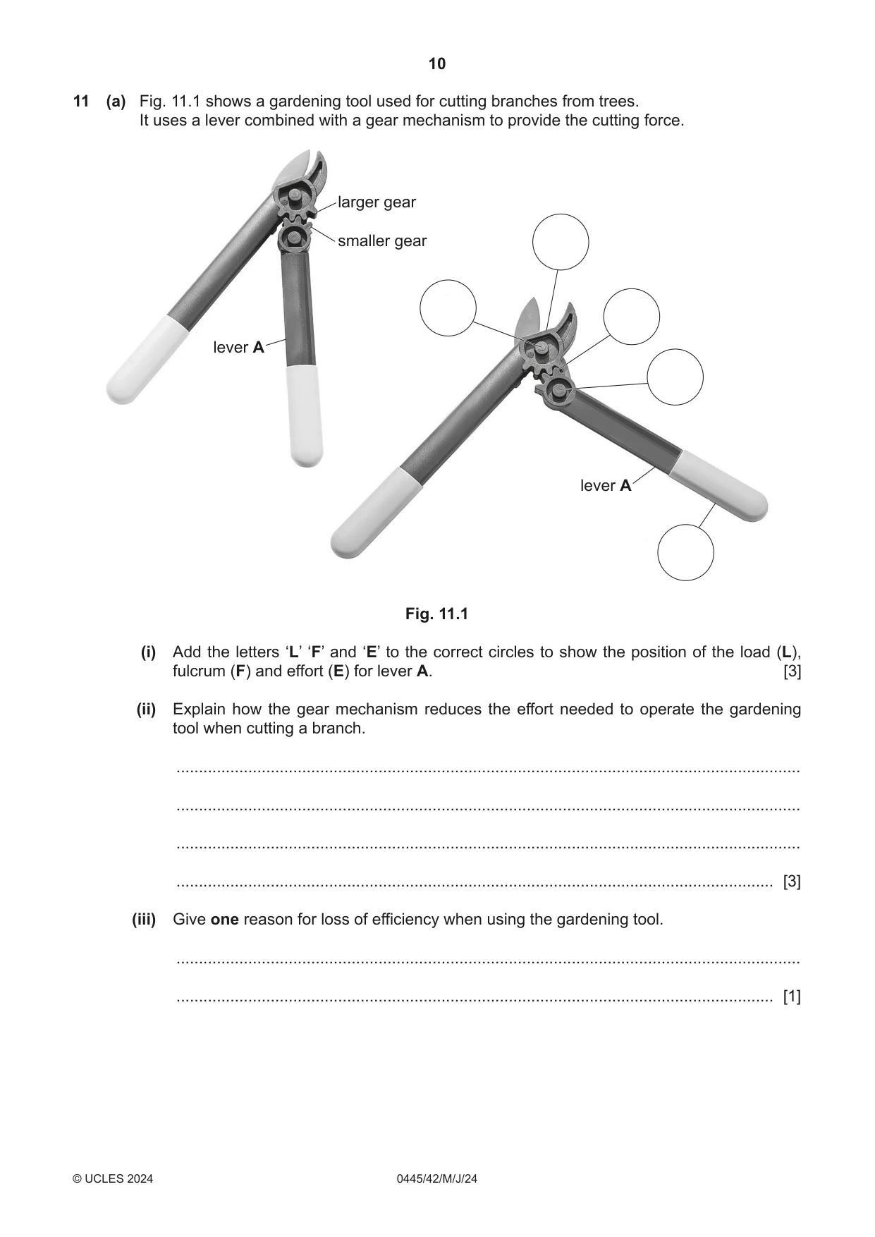 Cambridge IGCSE Design and Technology 0445 2024 May/June Paper 4 · Variant 2 question paper, page 10 of 20