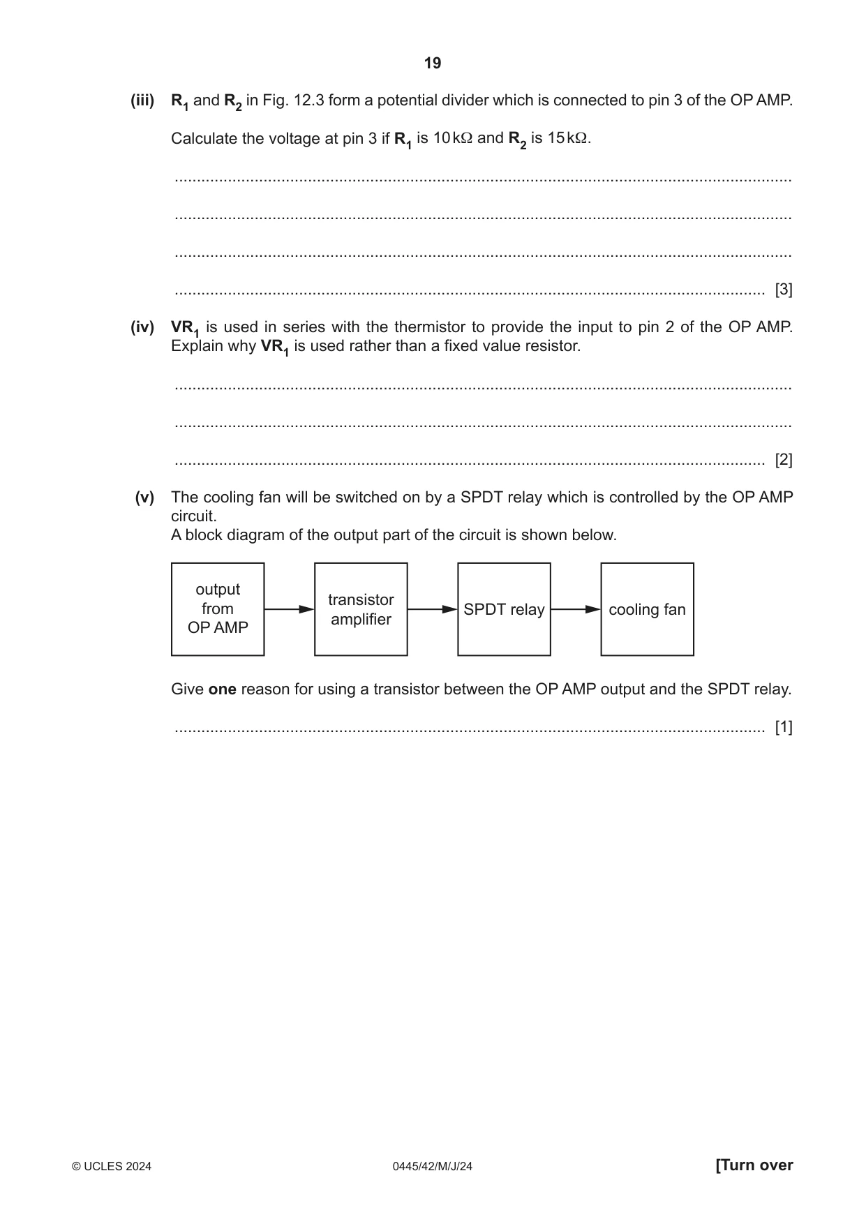 Cambridge IGCSE Design and Technology 0445 2024 May/June Paper 4 · Variant 2 question paper, page 19 of 20