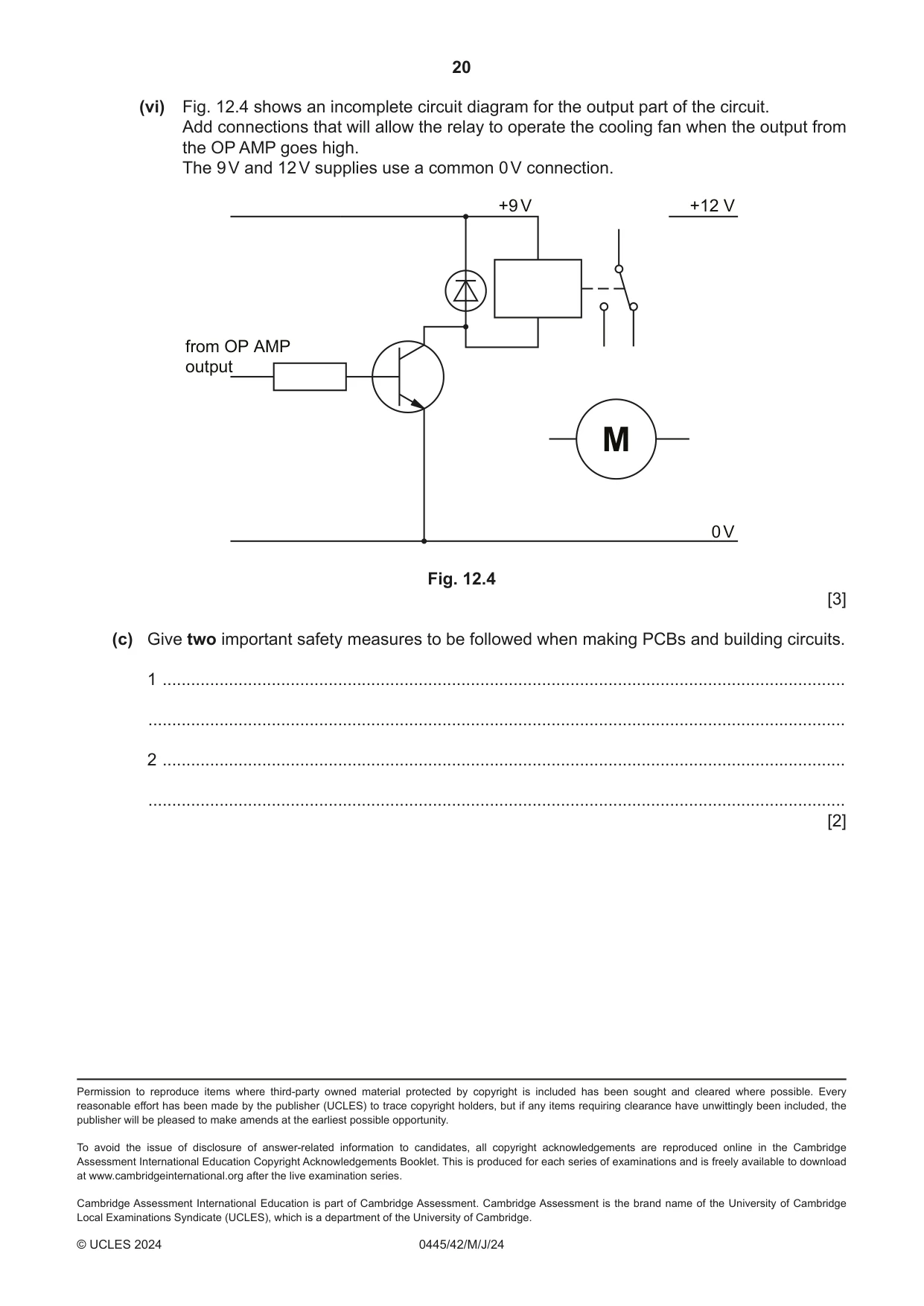 Cambridge IGCSE Design and Technology 0445 2024 May/June Paper 4 · Variant 2 question paper, page 20 of 20