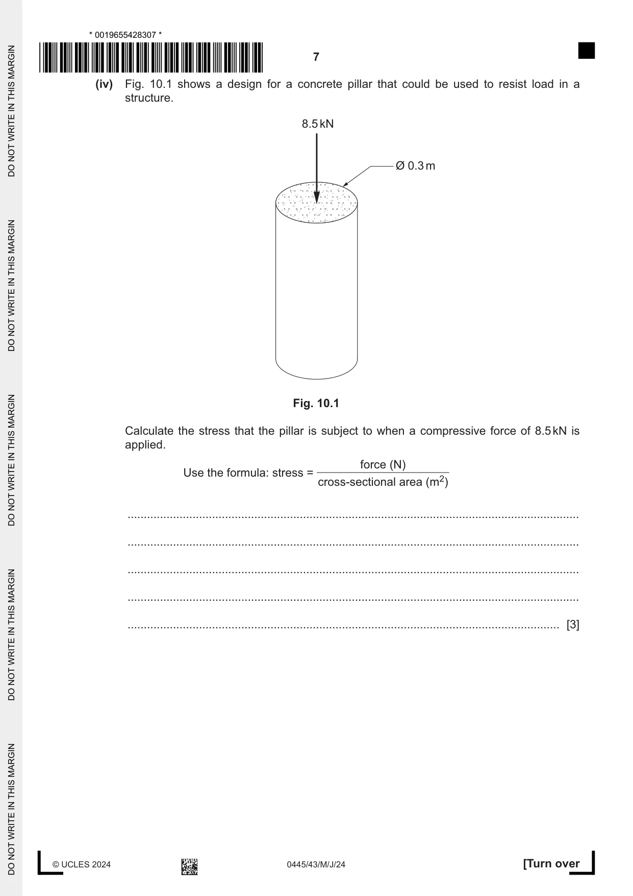 Cambridge IGCSE Design and Technology 0445 2024 May/June Paper 4 · Variant 3 question paper, page 7 of 20