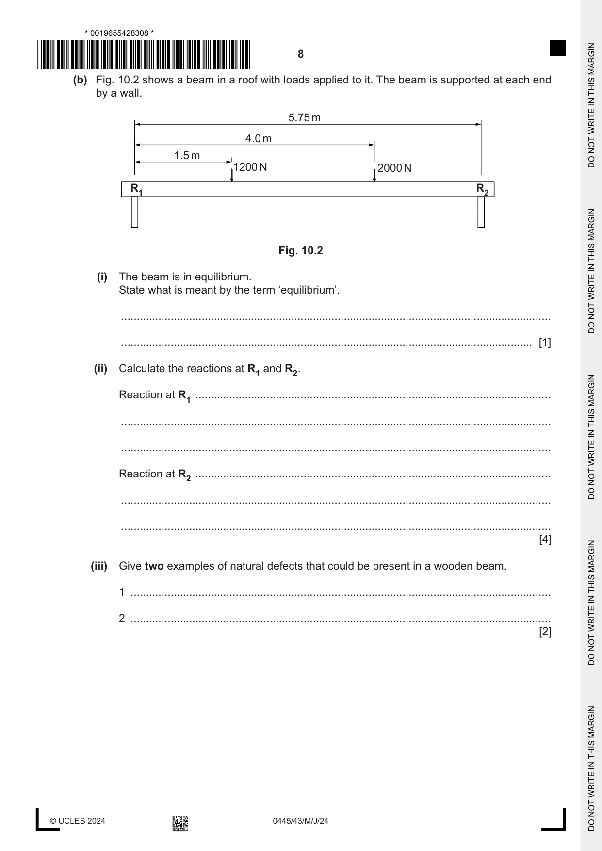 Cambridge IGCSE Design and Technology 0445 2024 May/June Paper 4 · Variant 3 question paper, page 8 of 20