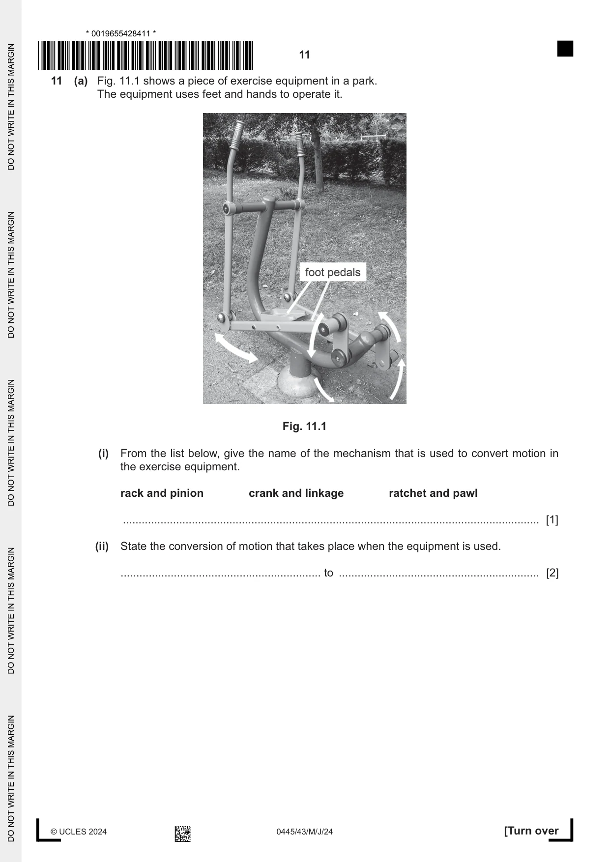 Cambridge IGCSE Design and Technology 0445 2024 May/June Paper 4 · Variant 3 question paper, page 11 of 20