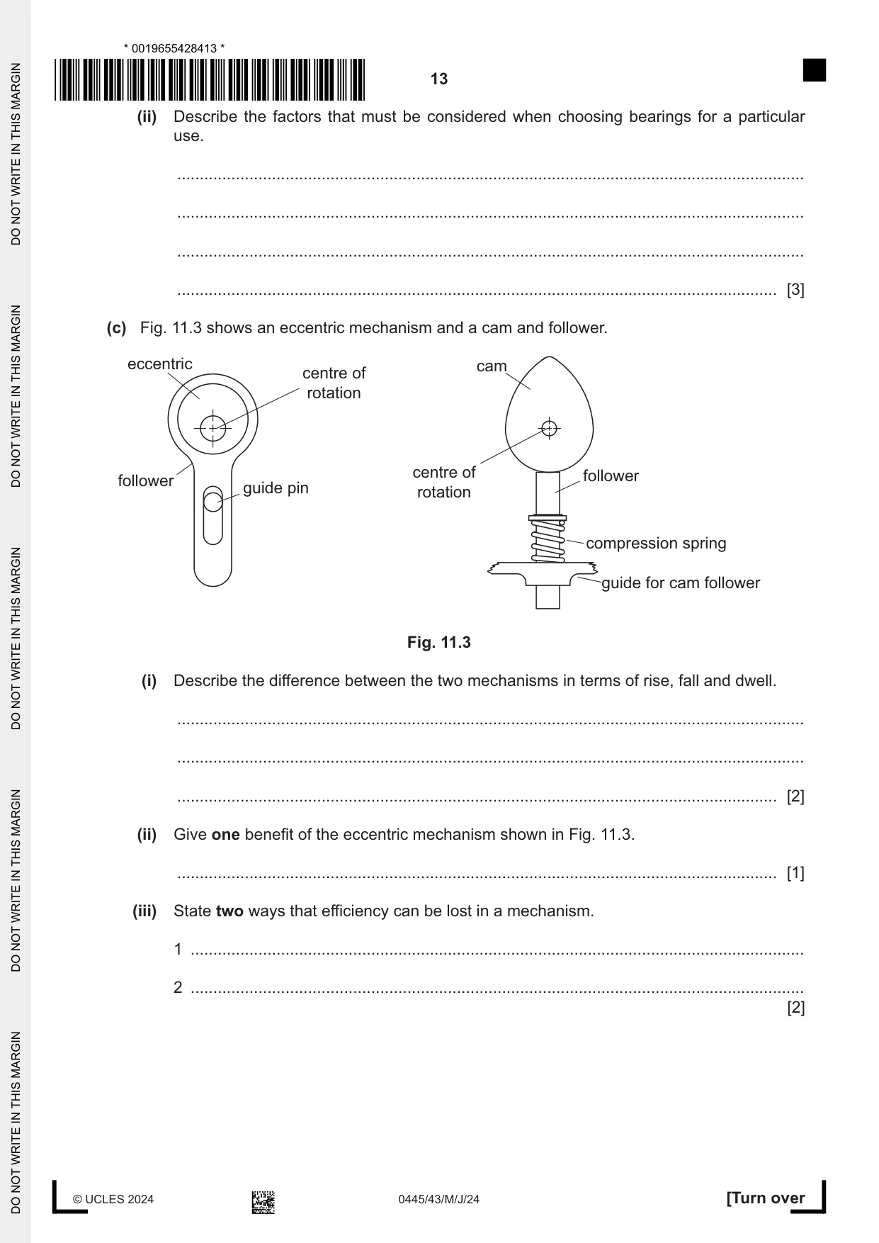 Cambridge IGCSE Design and Technology 0445 2024 May/June Paper 4 · Variant 3 question paper, page 13 of 20