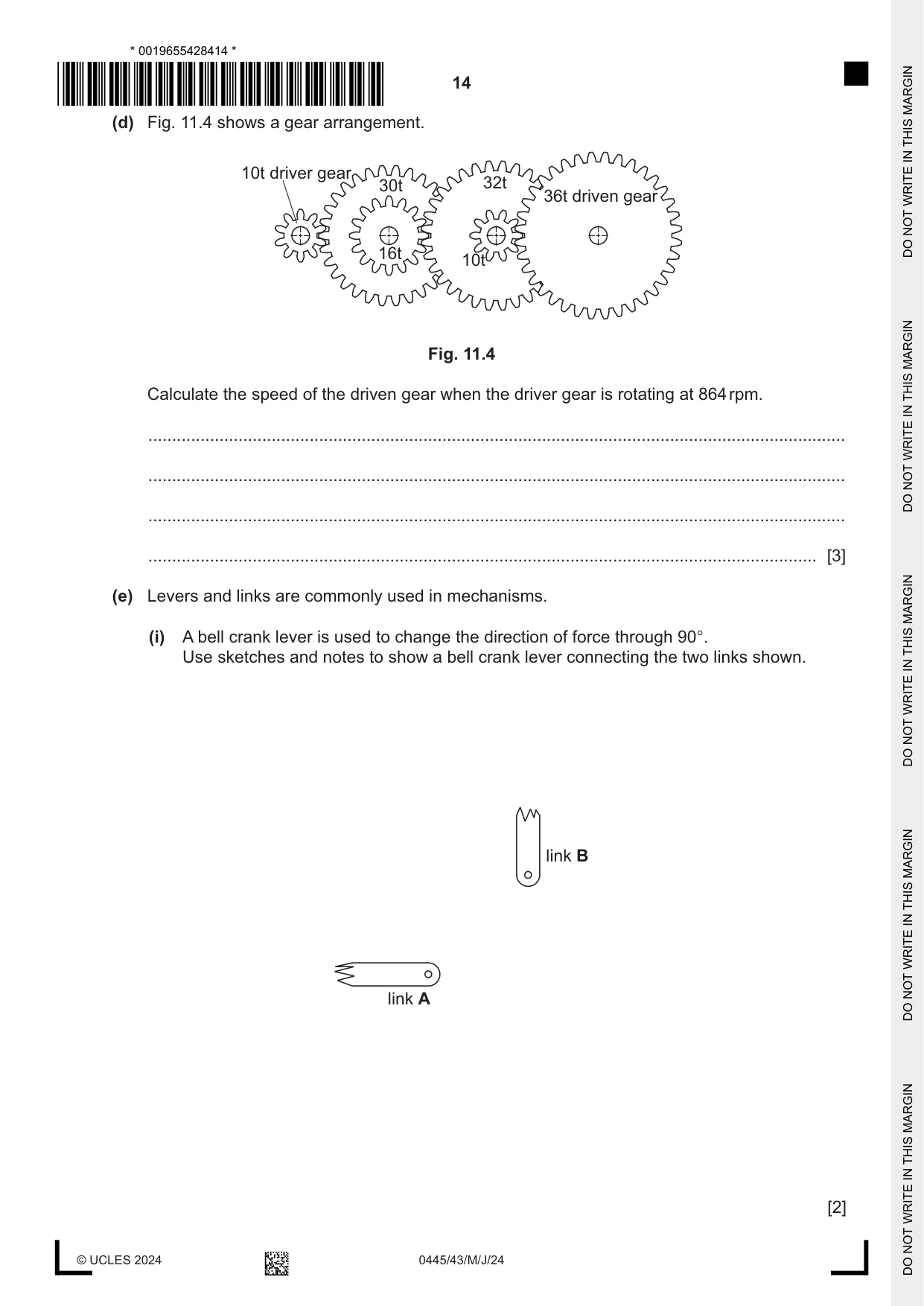 Cambridge IGCSE Design and Technology 0445 2024 May/June Paper 4 · Variant 3 question paper, page 14 of 20