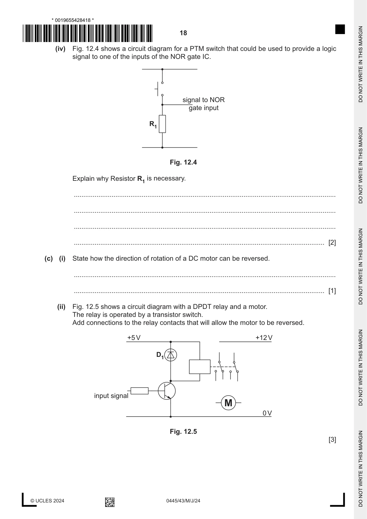 Cambridge IGCSE Design and Technology 0445 2024 May/June Paper 4 · Variant 3 question paper, page 18 of 20
