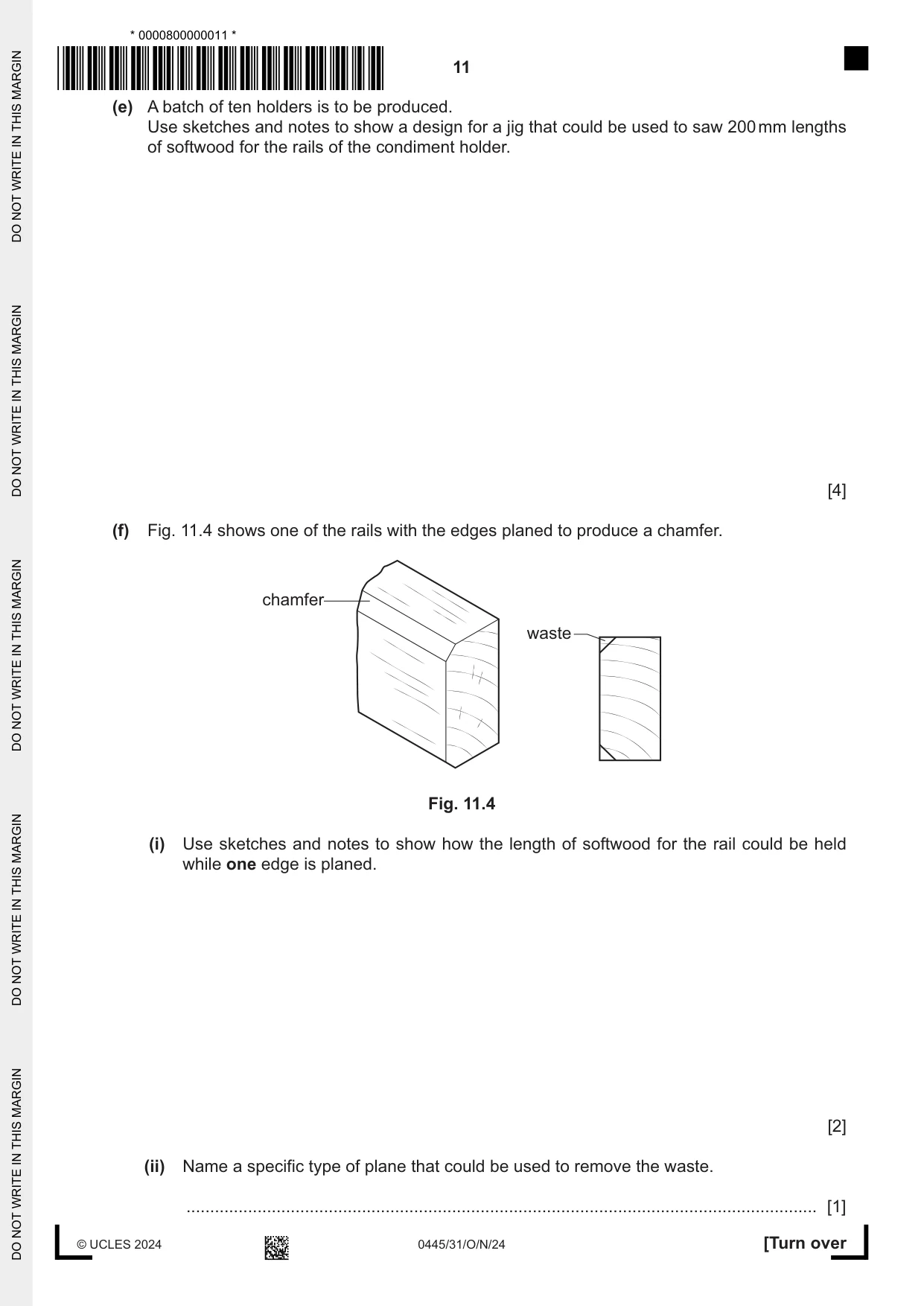 Cambridge IGCSE Design and Technology 0445 2024 Oct/Nov Paper 3 · Variant 1 question paper, page 11 of 24