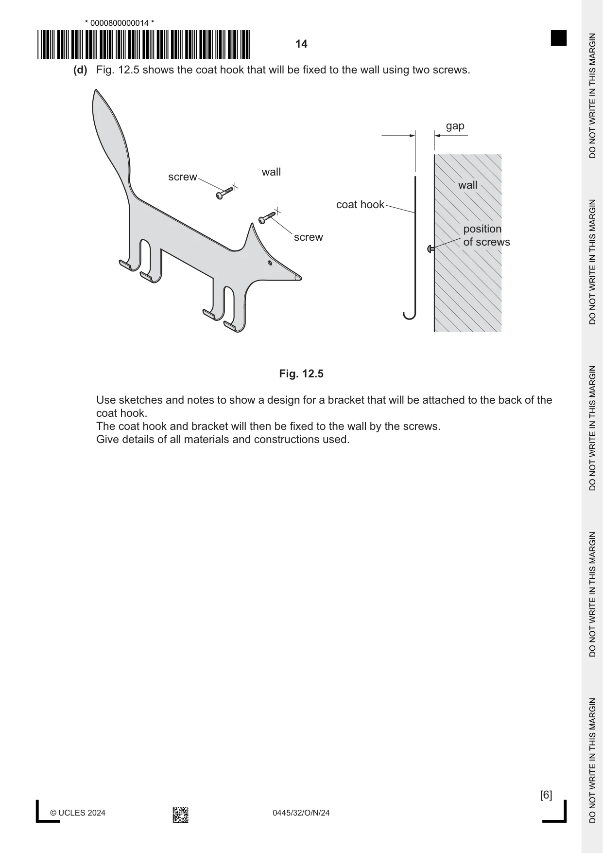 Cambridge IGCSE Design and Technology 0445 2024 Oct/Nov Paper 3 · Variant 2 question paper, page 14 of 24