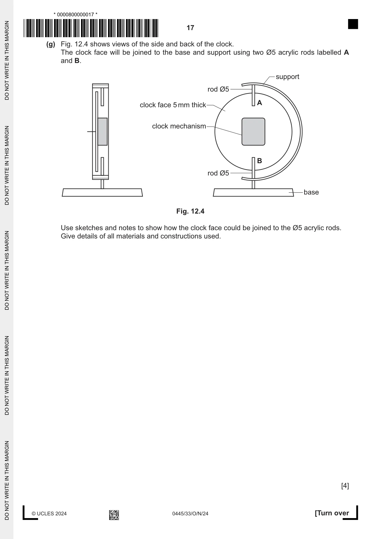 Cambridge IGCSE Design and Technology 0445 2024 Oct/Nov Paper 3 · Variant 3 question paper, page 17 of 24