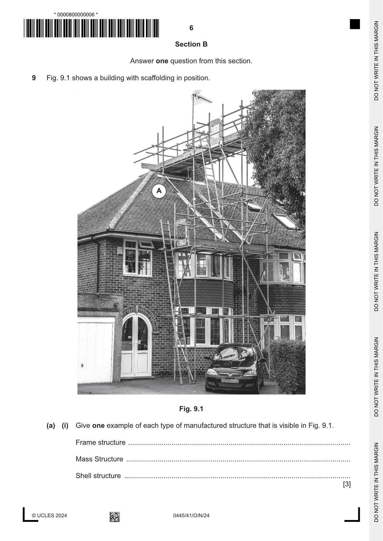 Cambridge IGCSE Design and Technology 0445 2024 Oct/Nov Paper 4 · Variant 1 question paper, page 6 of 20