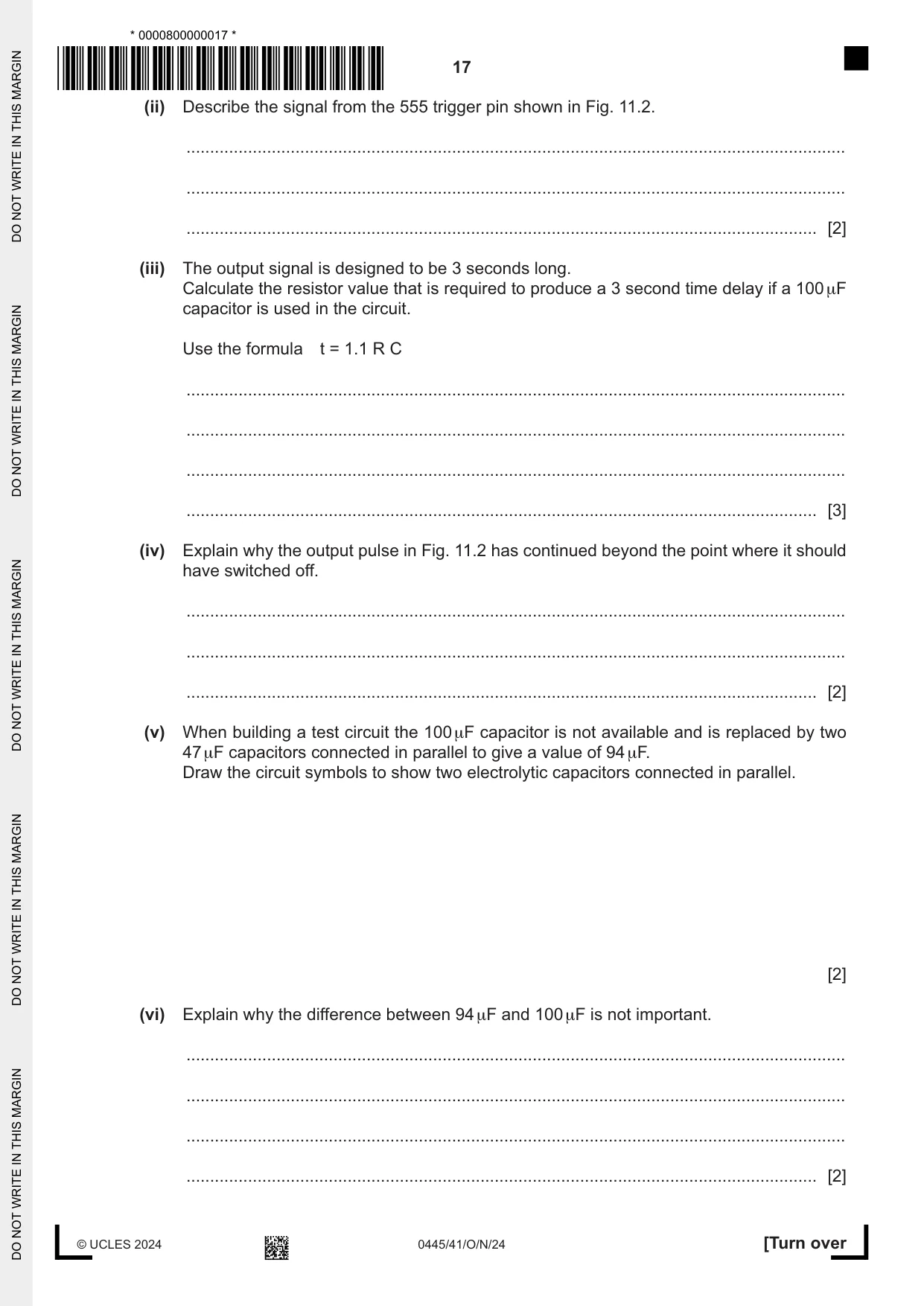 Cambridge IGCSE Design and Technology 0445 2024 Oct/Nov Paper 4 · Variant 1 question paper, page 17 of 20