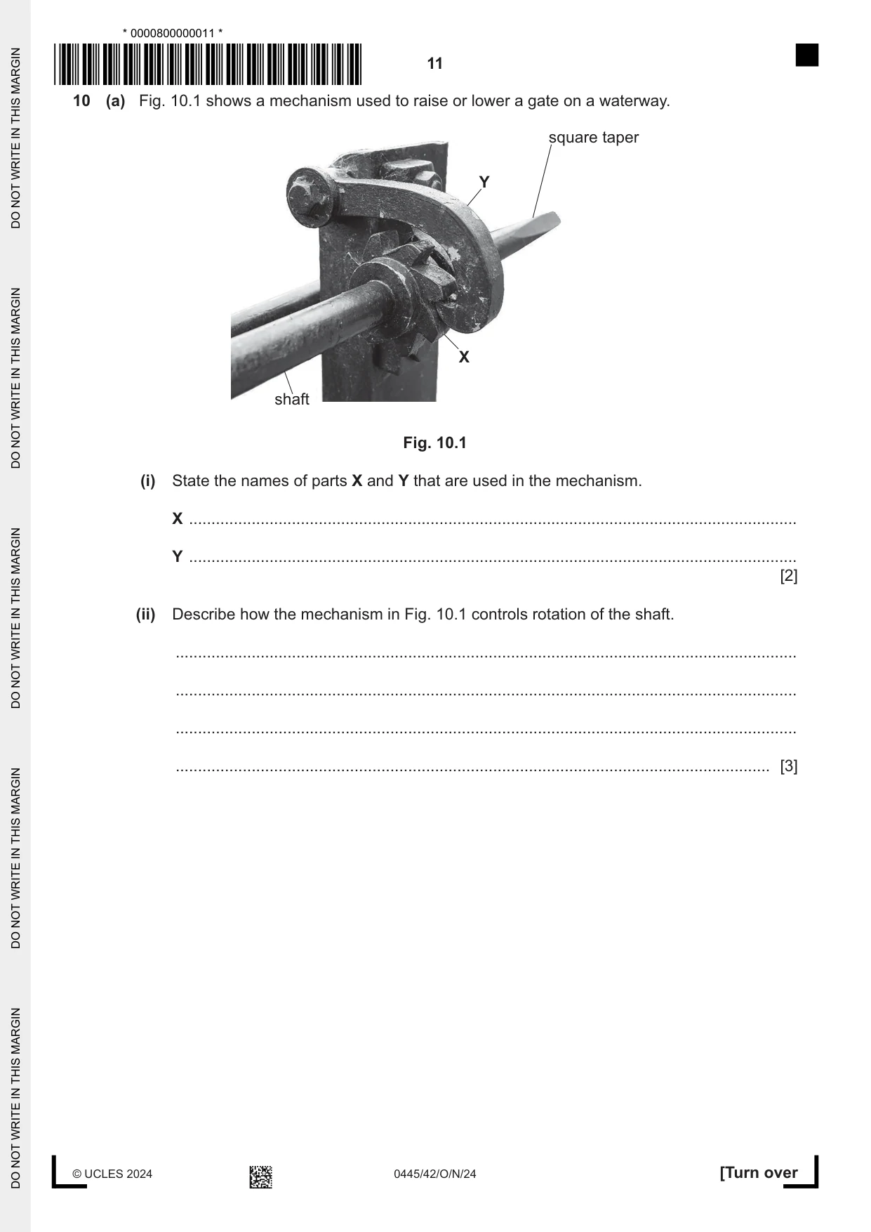 Cambridge IGCSE Design and Technology 0445 2024 Oct/Nov Paper 4 · Variant 2 question paper, page 11 of 20