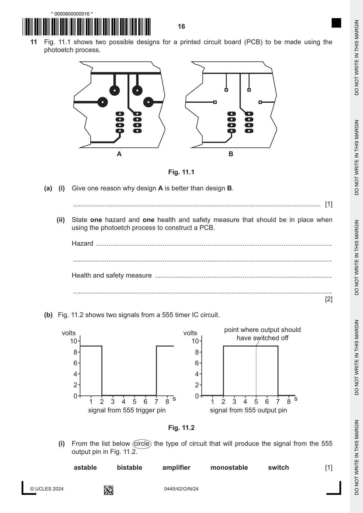 Cambridge IGCSE Design and Technology 0445 2024 Oct/Nov Paper 4 · Variant 2 question paper, page 16 of 20