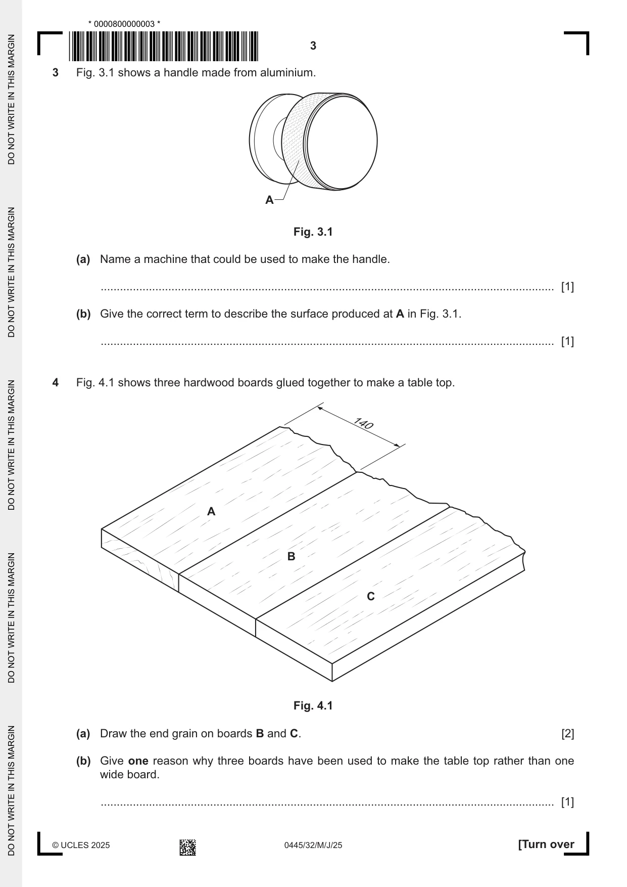 Cambridge IGCSE Design and Technology 0445 2025 May/June Paper 3 · Variant 2 question paper, page 3 of 20