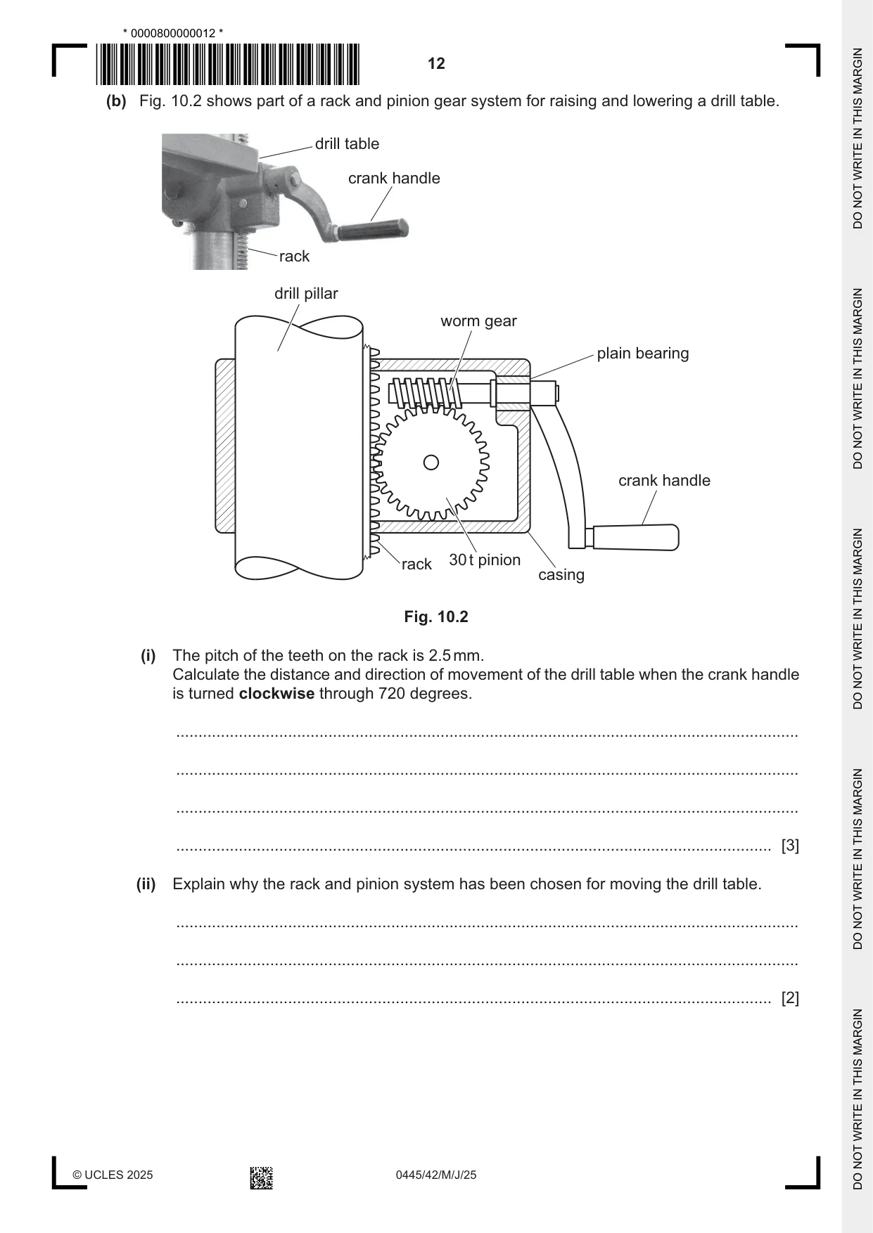 Cambridge IGCSE Design and Technology 0445 2025 May/June Paper 4 · Variant 2 question paper, page 12 of 20