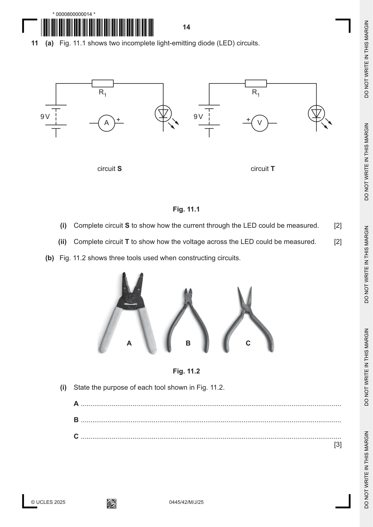 Cambridge IGCSE Design and Technology 0445 2025 May/June Paper 4 · Variant 2 question paper, page 14 of 20