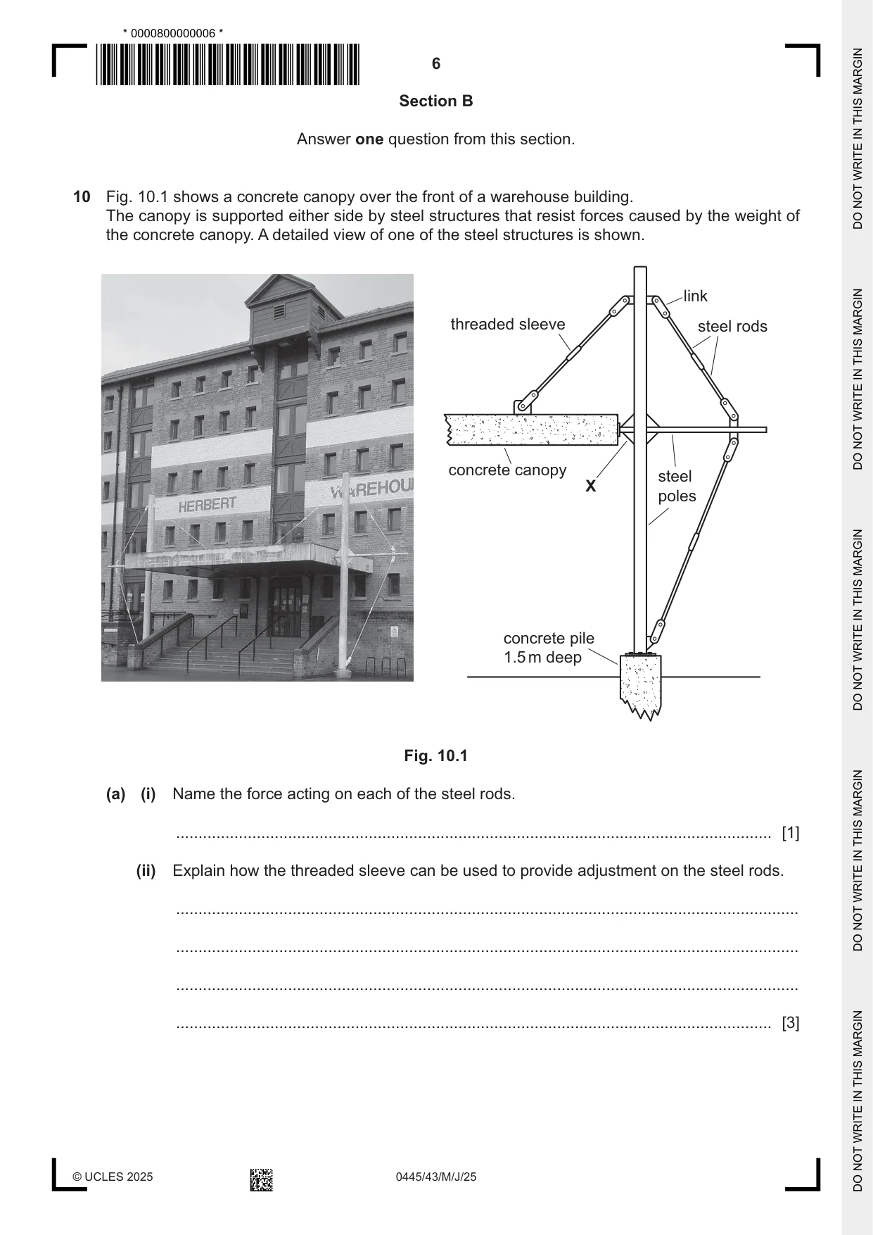 Cambridge IGCSE Design and Technology 0445 2025 May/June Paper 4 · Variant 3 question paper, page 6 of 20