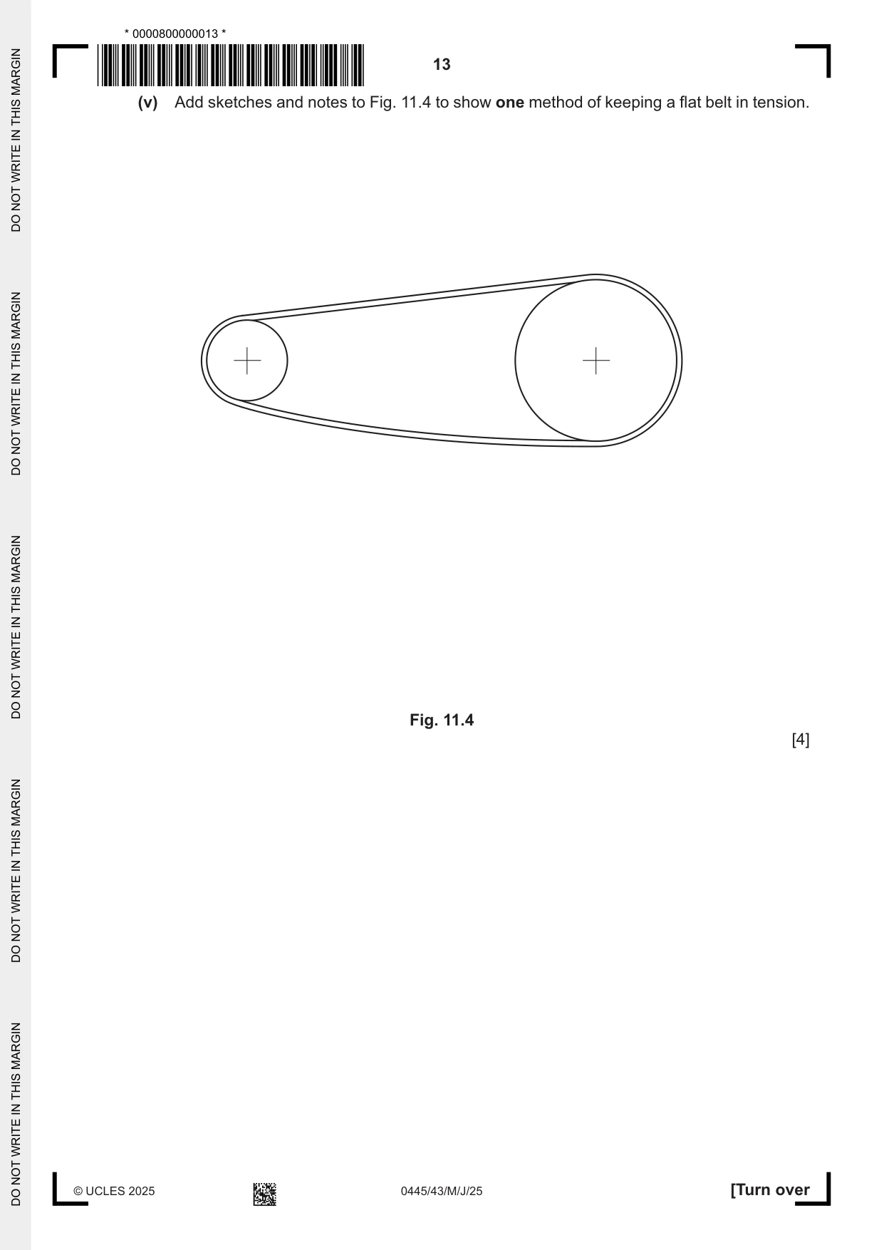 Cambridge IGCSE Design and Technology 0445 2025 May/June Paper 4 · Variant 3 question paper, page 13 of 20