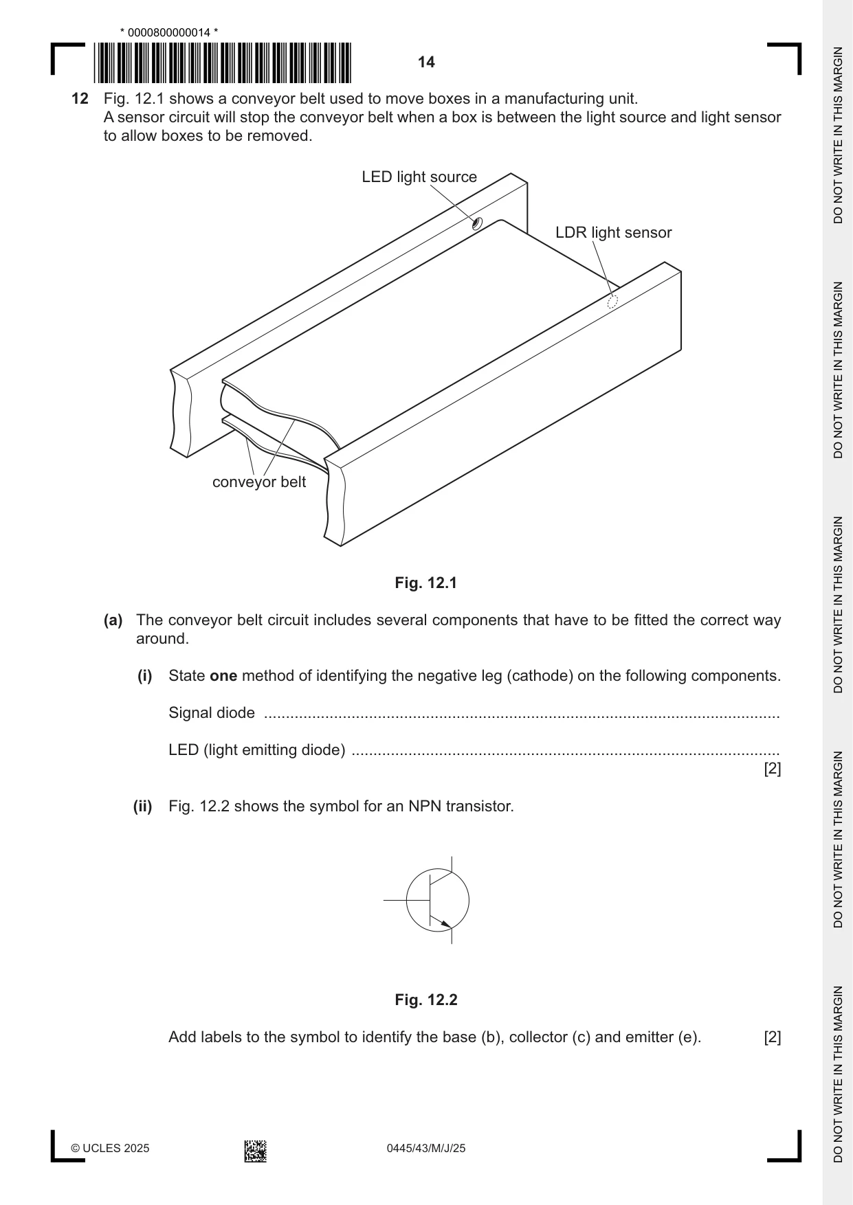 Cambridge IGCSE Design and Technology 0445 2025 May/June Paper 4 · Variant 3 question paper, page 14 of 20