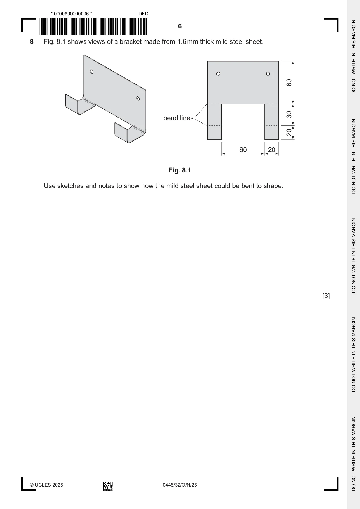 Cambridge IGCSE Design and Technology 0445 2025 Oct/Nov Paper 3 · Variant 2 question paper, page 6 of 24