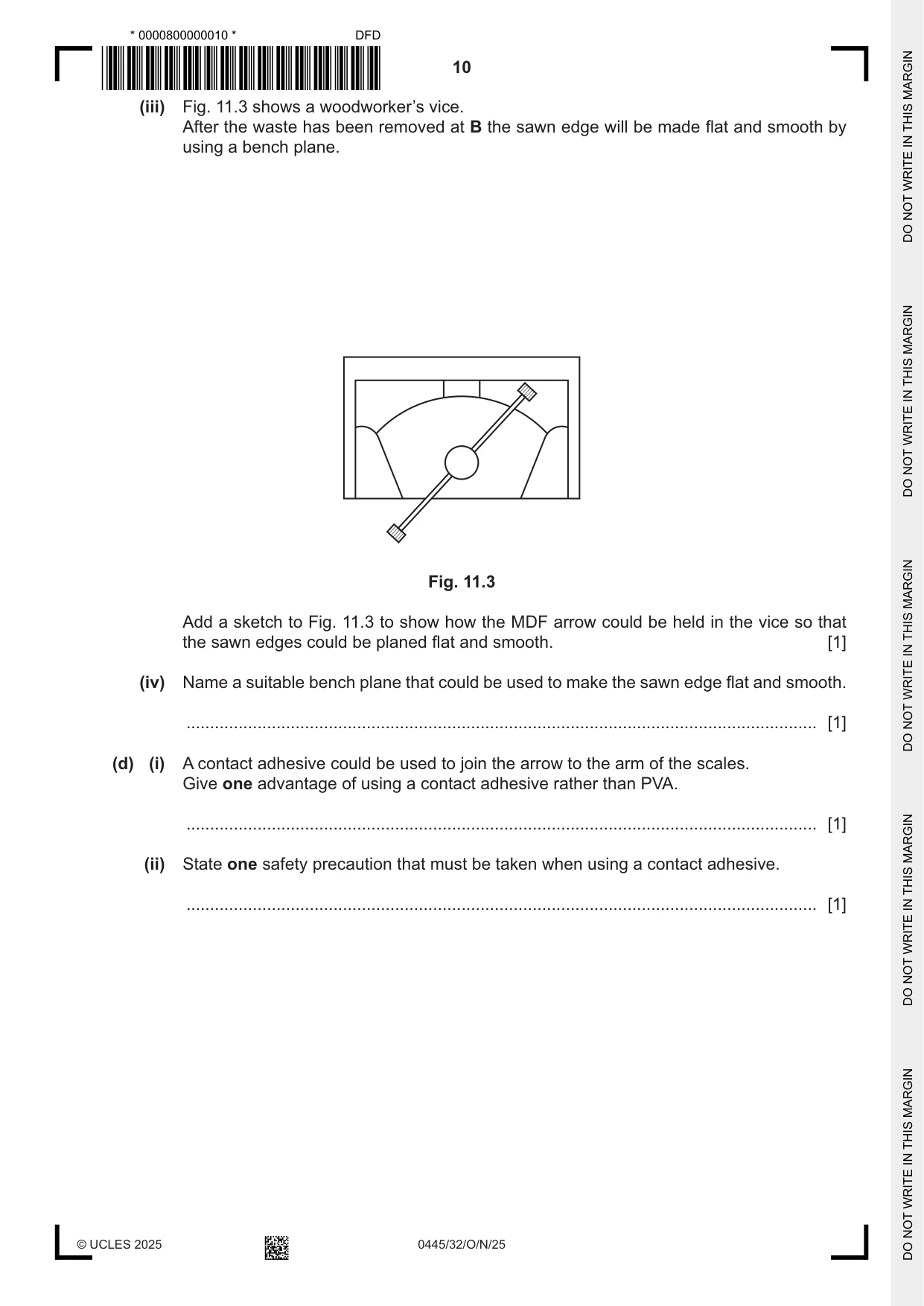 Cambridge IGCSE Design and Technology 0445 2025 Oct/Nov Paper 3 · Variant 2 question paper, page 10 of 24