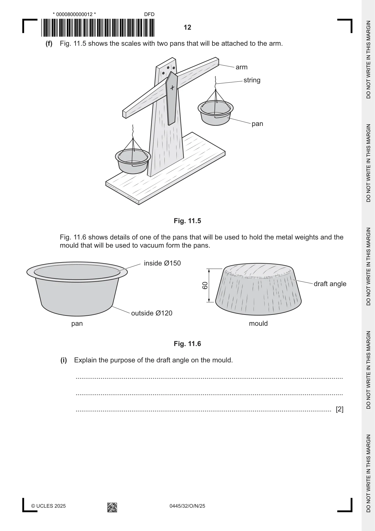 Cambridge IGCSE Design and Technology 0445 2025 Oct/Nov Paper 3 · Variant 2 question paper, page 12 of 24