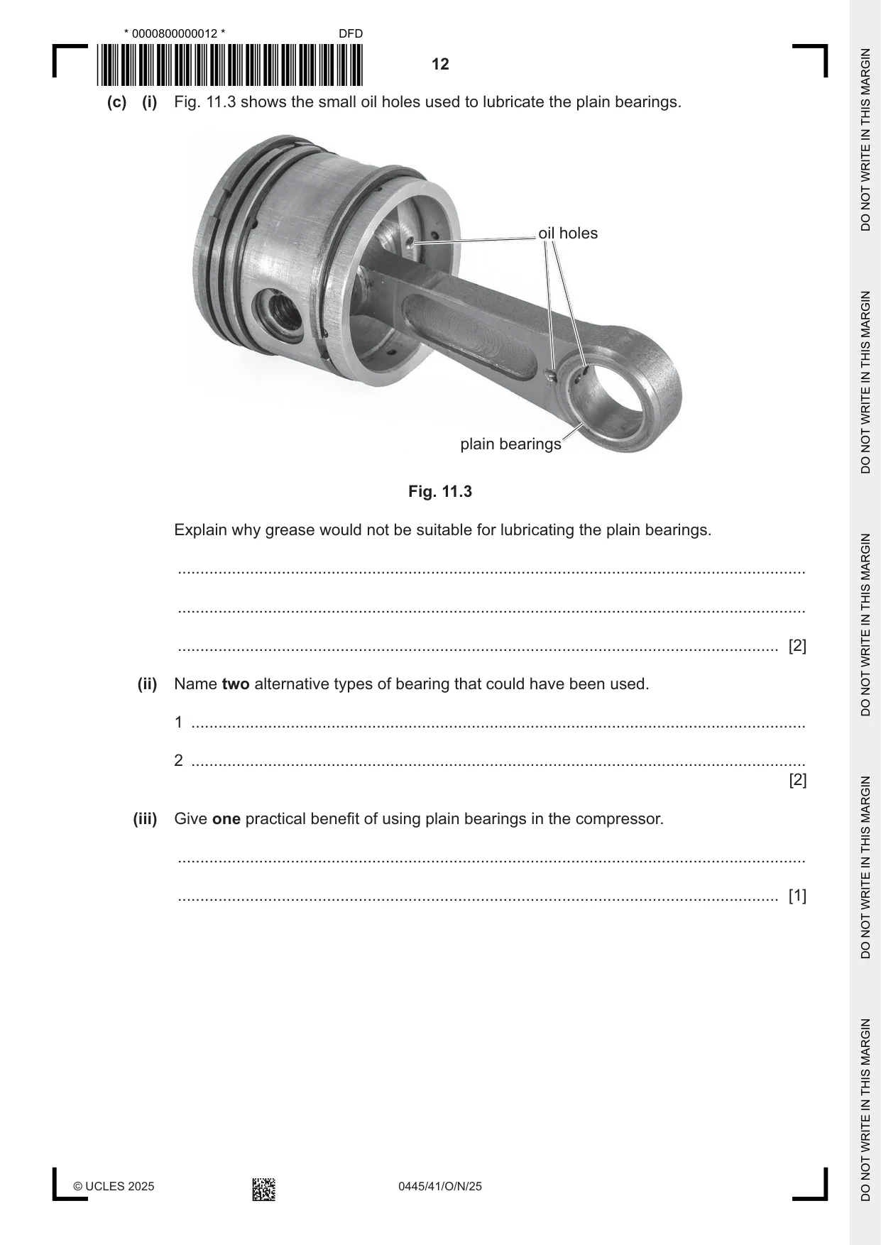 Cambridge IGCSE Design and Technology 0445 2025 Oct/Nov Paper 4 · Variant 1 question paper, page 12 of 20