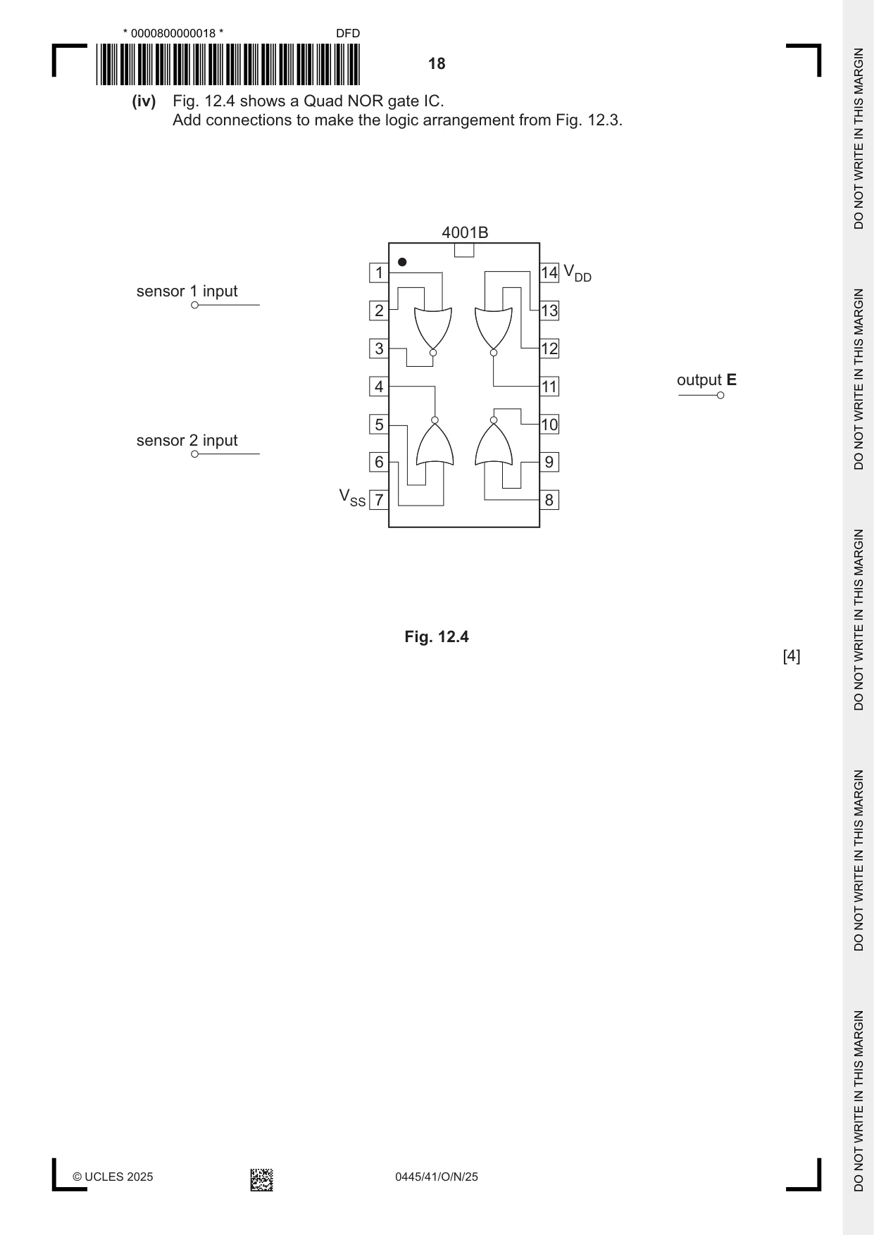 Cambridge IGCSE Design and Technology 0445 2025 Oct/Nov Paper 4 · Variant 1 question paper, page 18 of 20