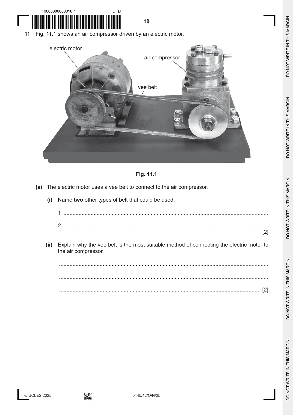 Cambridge IGCSE Design and Technology 0445 2025 Oct/Nov Paper 4 · Variant 2 question paper, page 10 of 20