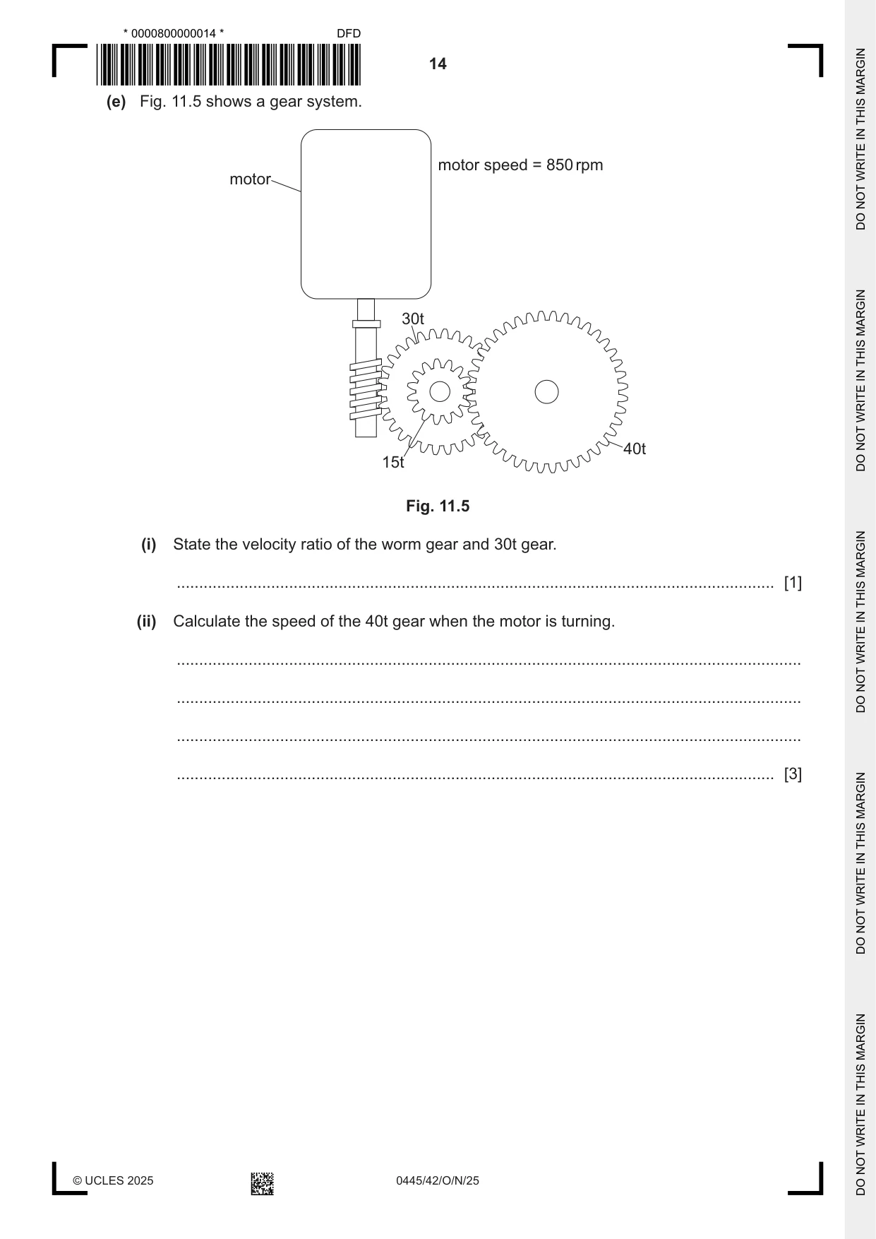 Cambridge IGCSE Design and Technology 0445 2025 Oct/Nov Paper 4 · Variant 2 question paper, page 14 of 20