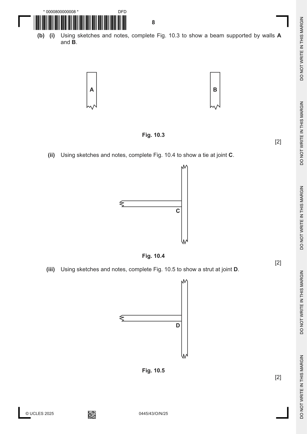Cambridge IGCSE Design and Technology 0445 2025 Oct/Nov Paper 4 · Variant 3 question paper, page 8 of 20