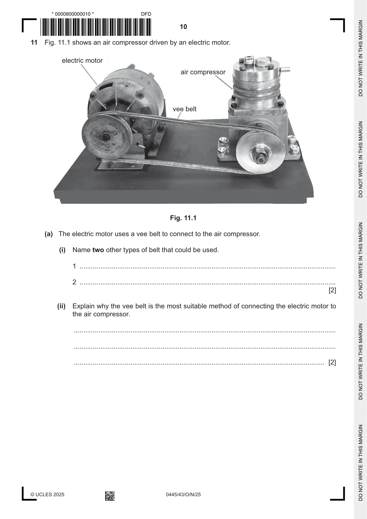 Cambridge IGCSE Design and Technology 0445 2025 Oct/Nov Paper 4 · Variant 3 question paper, page 10 of 20