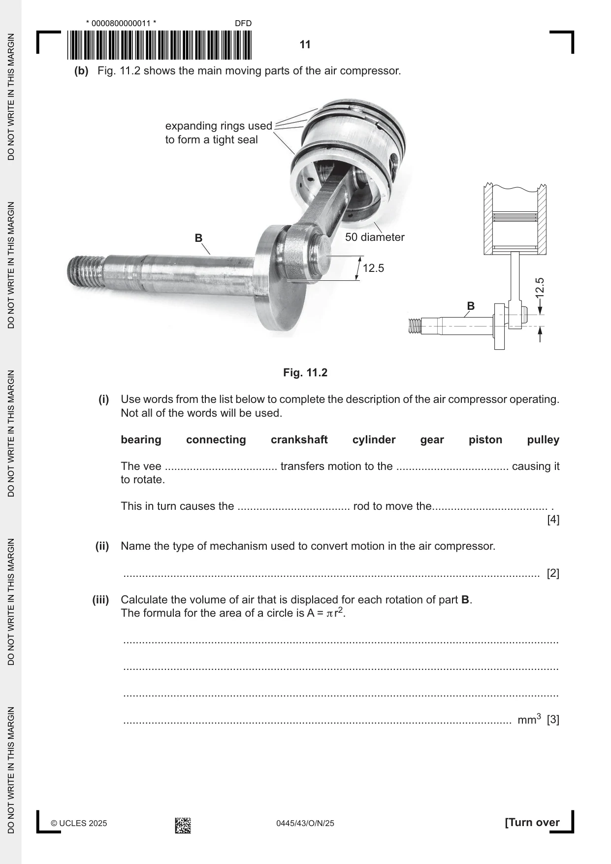 Cambridge IGCSE Design and Technology 0445 2025 Oct/Nov Paper 4 · Variant 3 question paper, page 11 of 20
