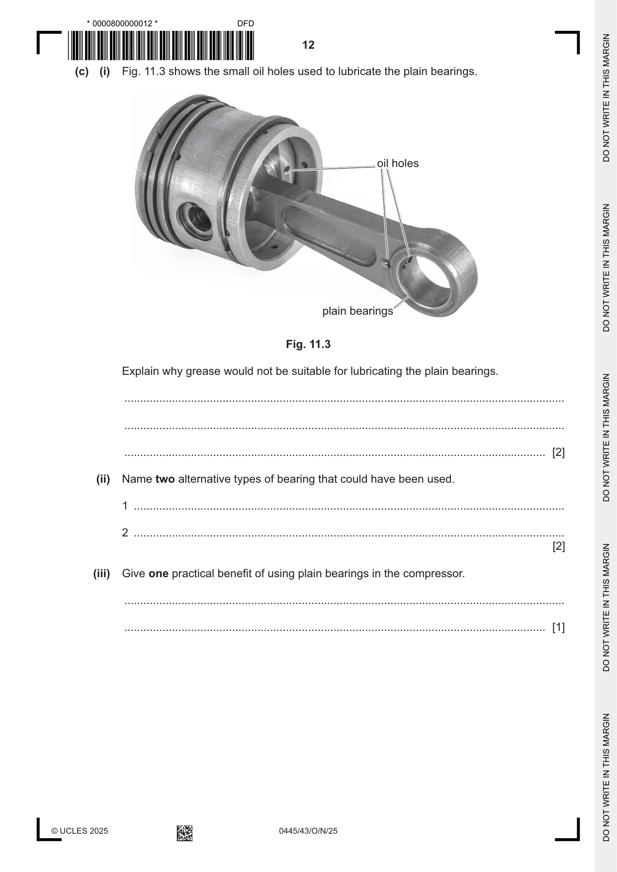 Cambridge IGCSE Design and Technology 0445 2025 Oct/Nov Paper 4 · Variant 3 question paper, page 12 of 20