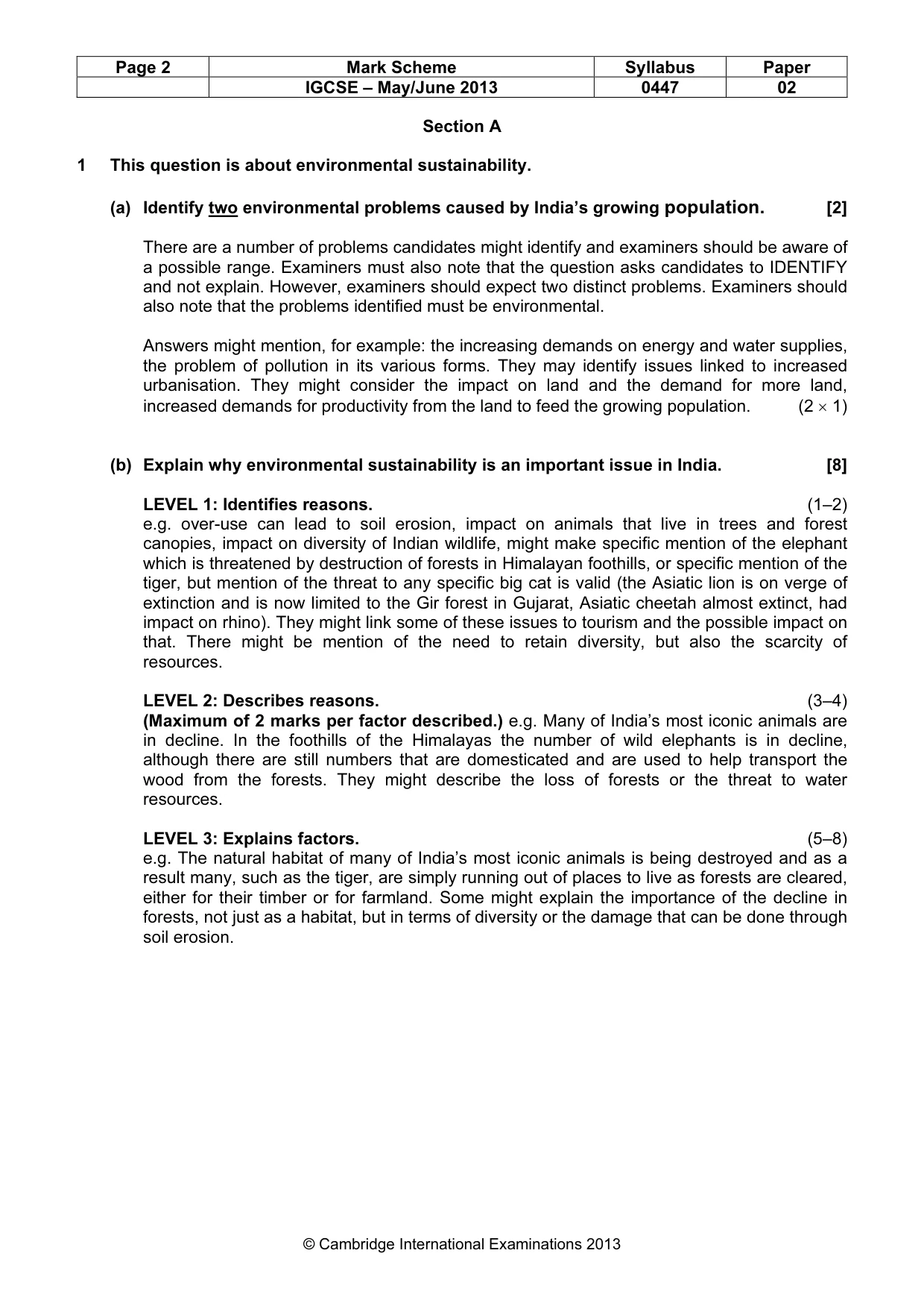 Mark scheme, page 2 of 7