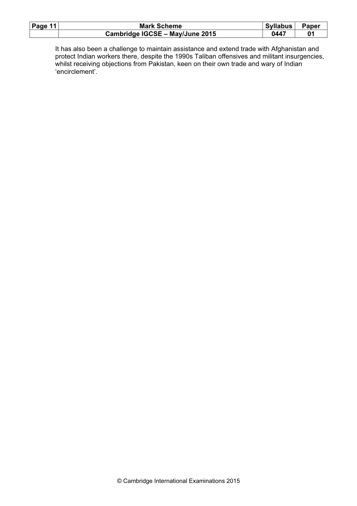 Mark scheme, page 11 of 11