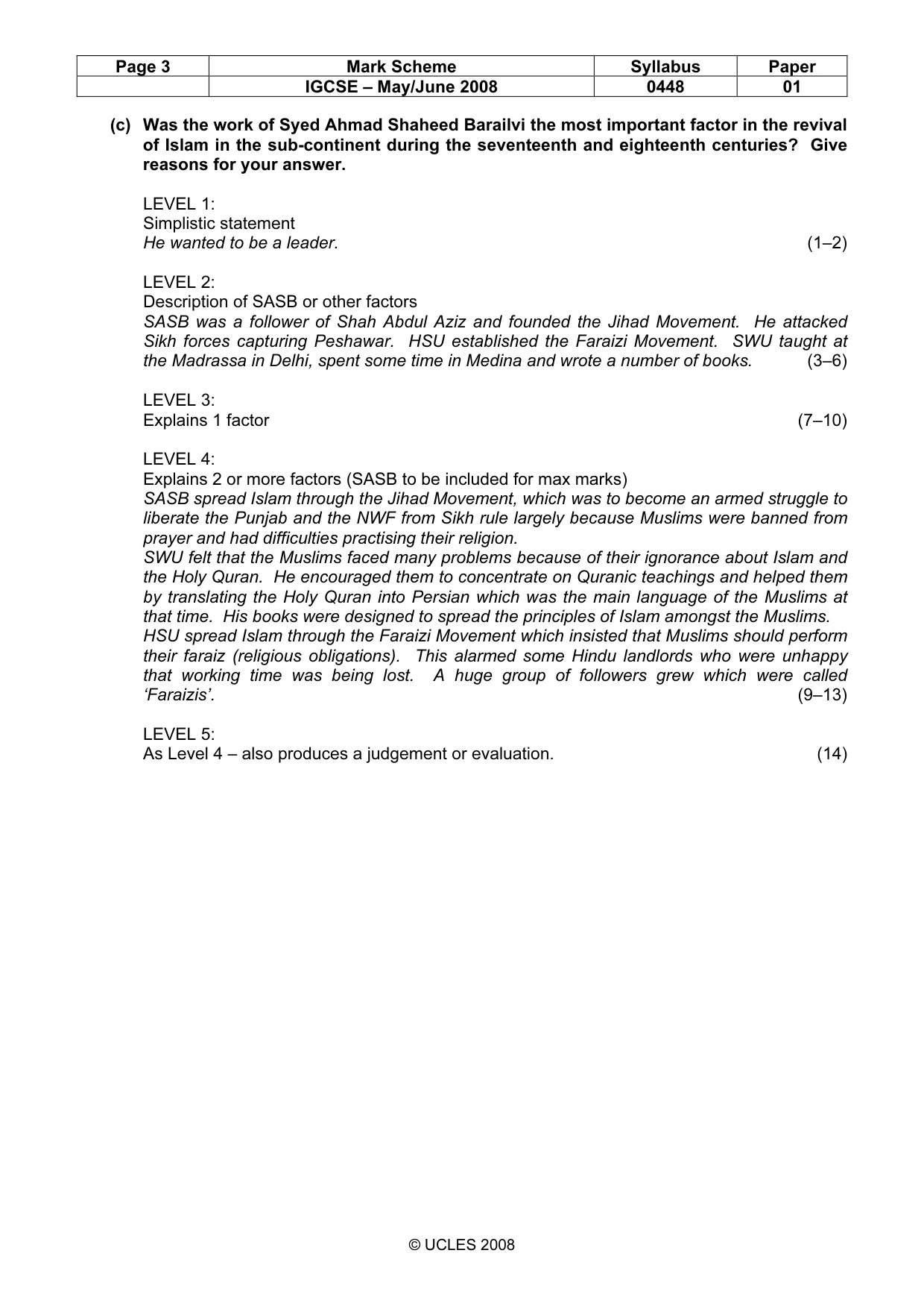 Mark scheme, page 3 of 11