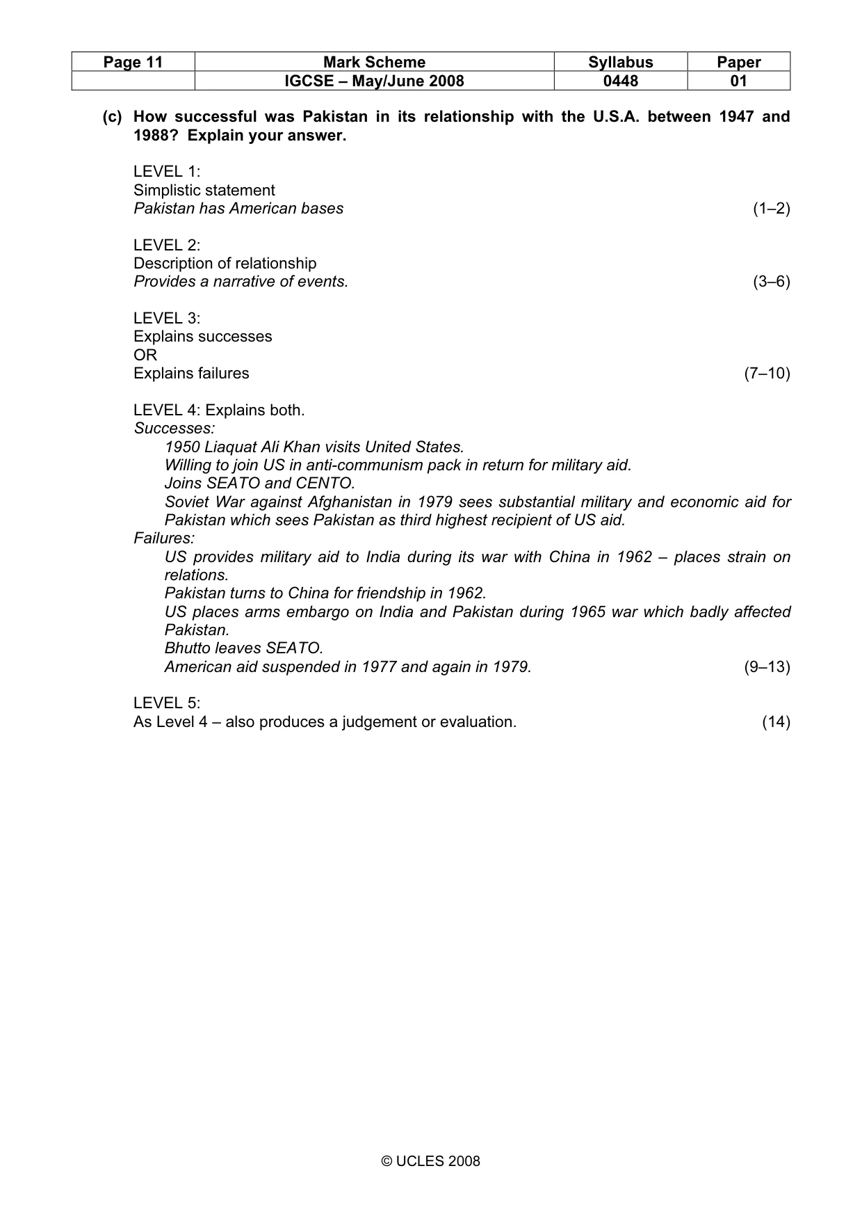 Mark scheme, page 11 of 11