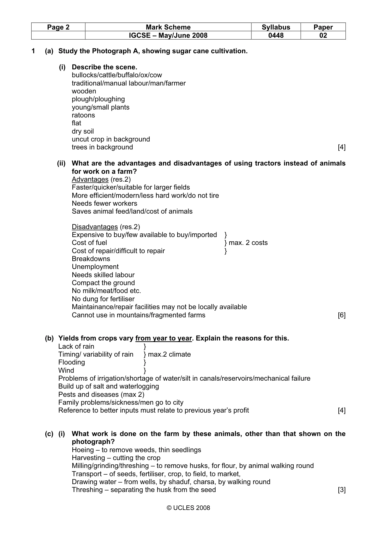 Mark scheme, page 2 of 8