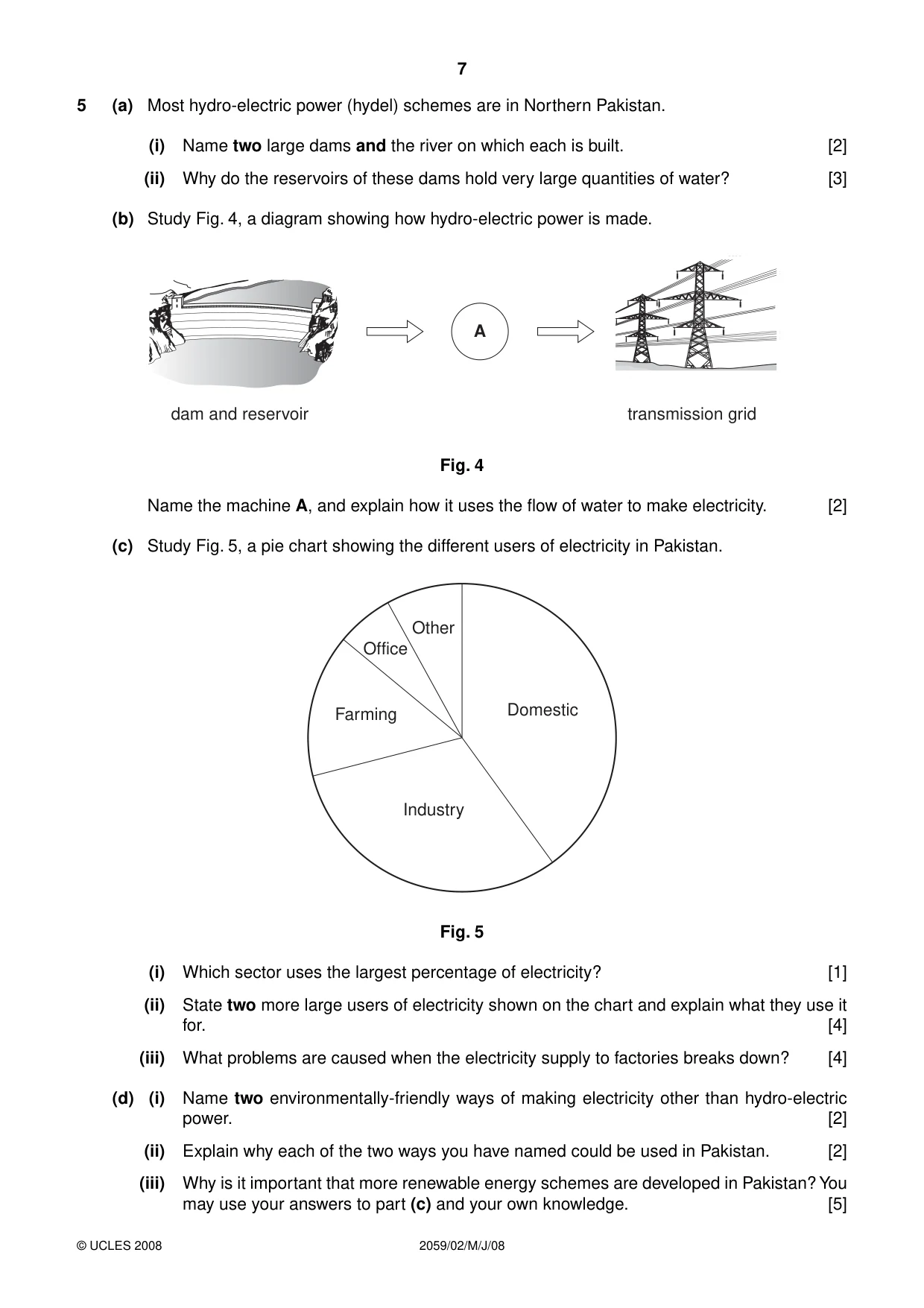 Cambridge IGCSE Pakistan Studies 0448 2008 May/June Paper 2 · Variant 1 question paper, page 7 of 8