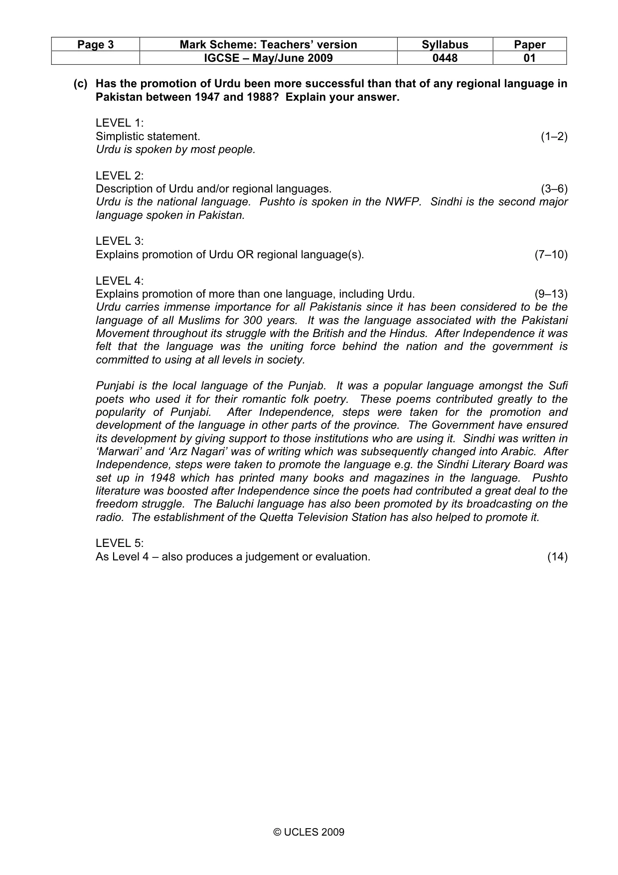 Mark scheme, page 3 of 11